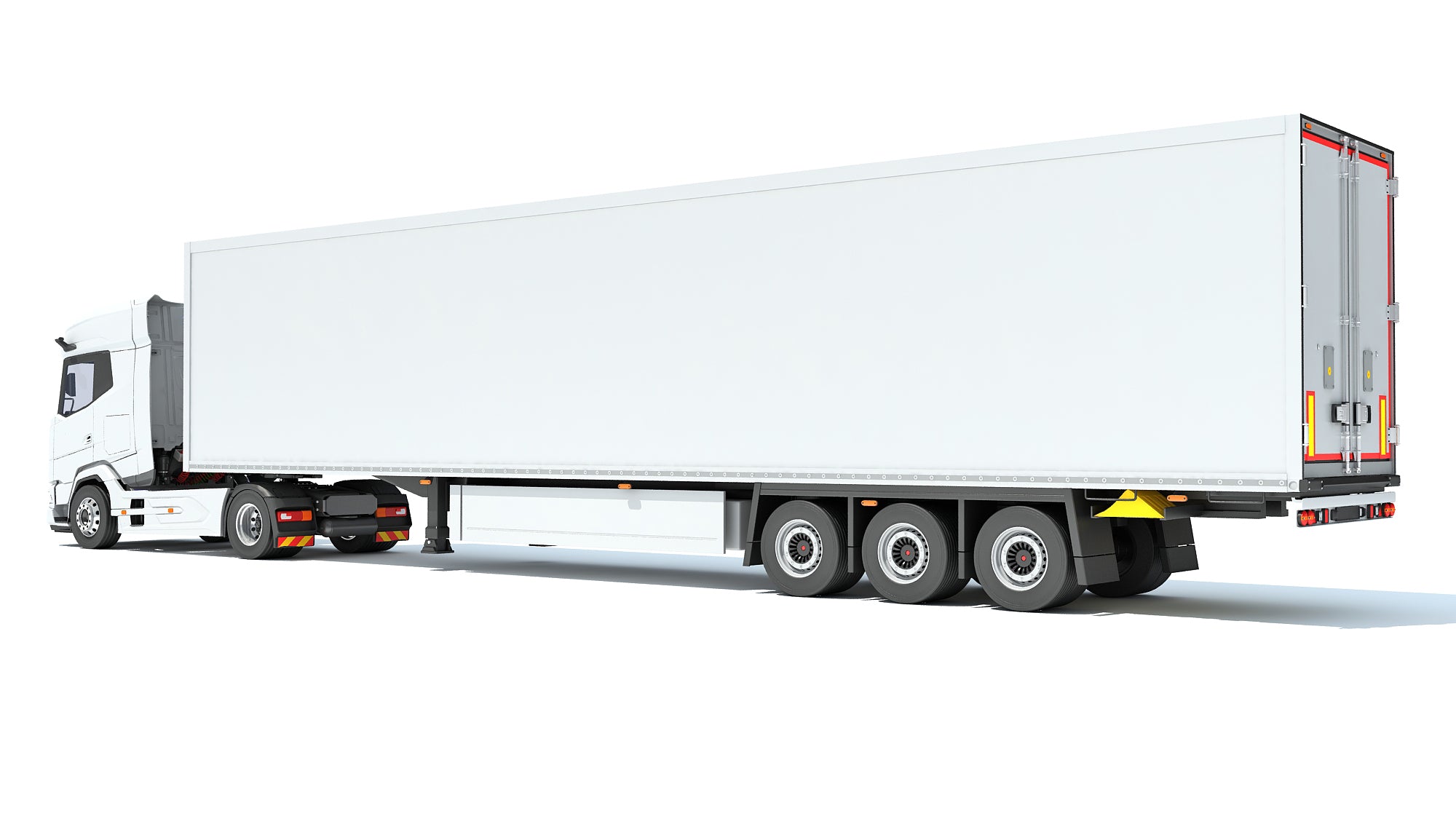 Truck with Reefer Refrigerator Trailer