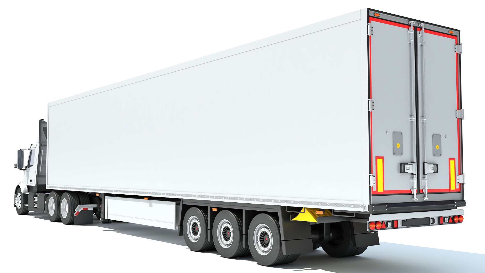 Semi Truck with Refrigerator Trailer