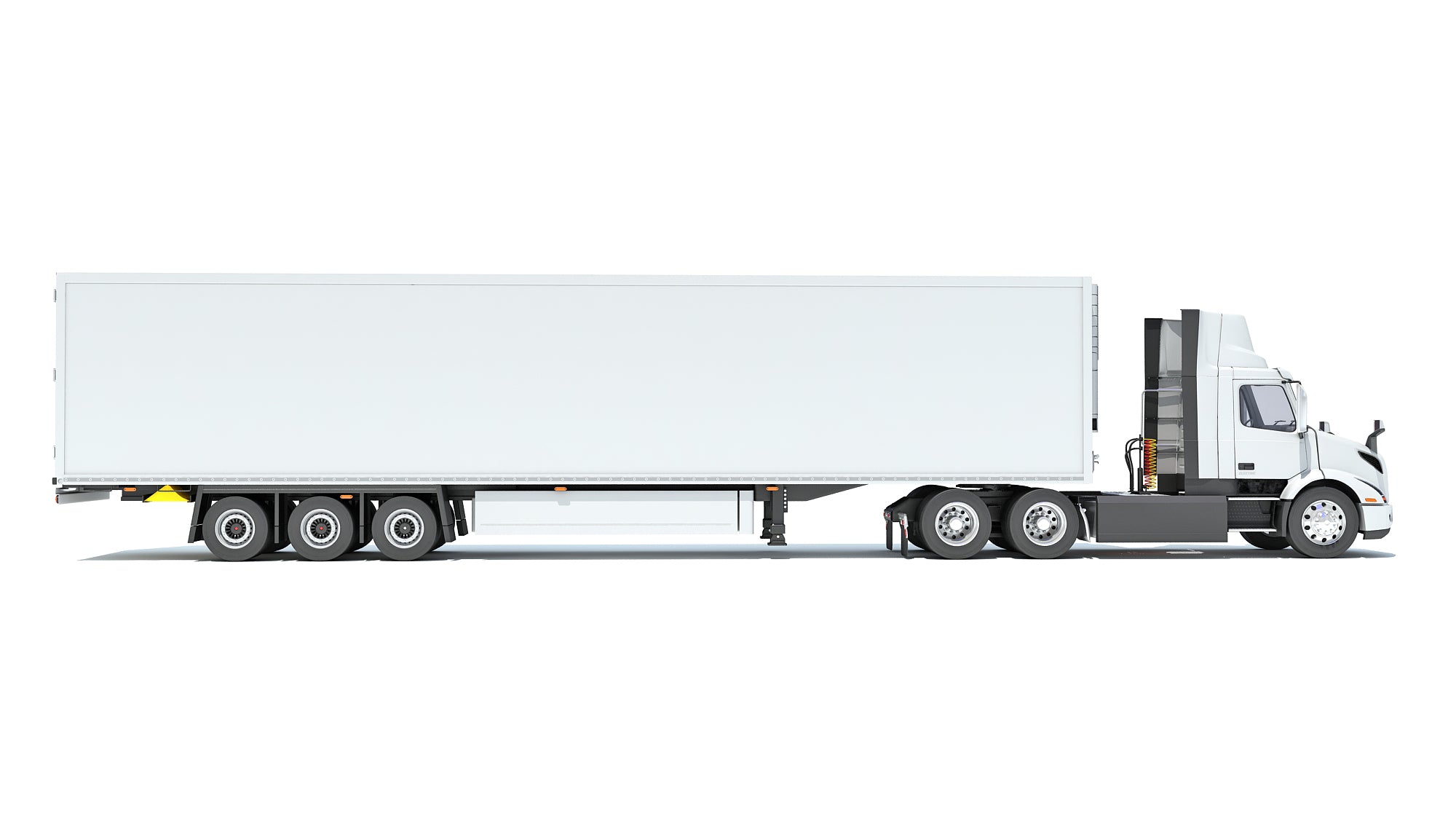 Semi Truck with Refrigerator Trailer
