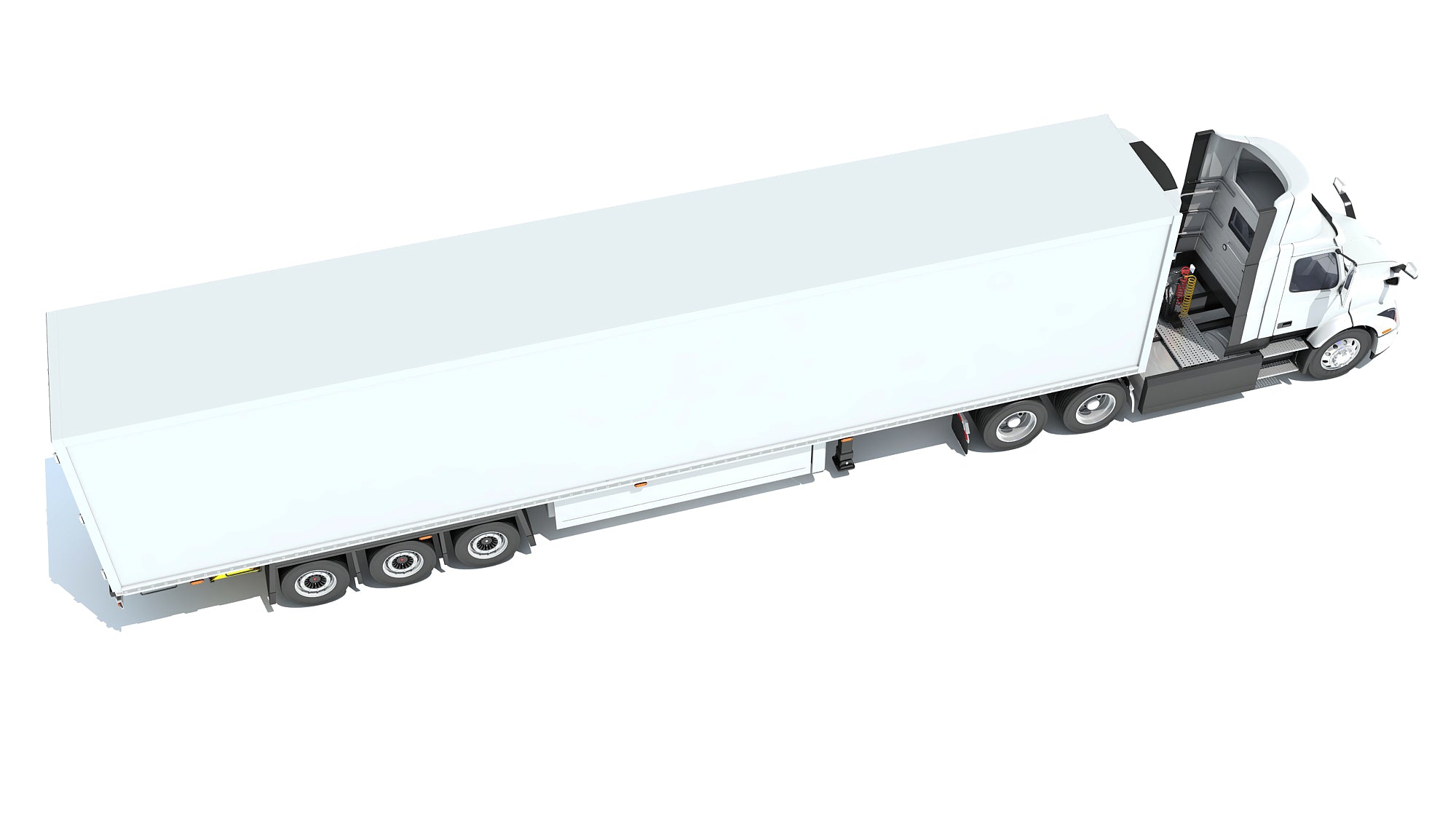 Semi Truck with Refrigerator Trailer