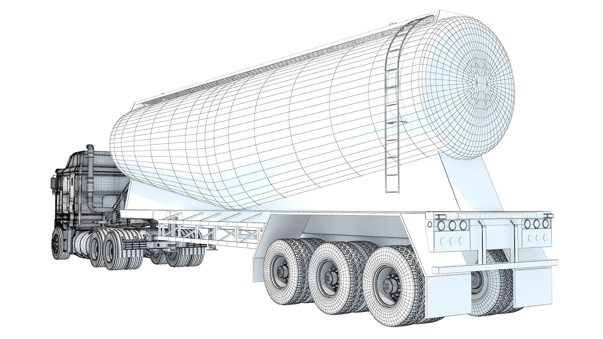 Truck with Tank Trailer