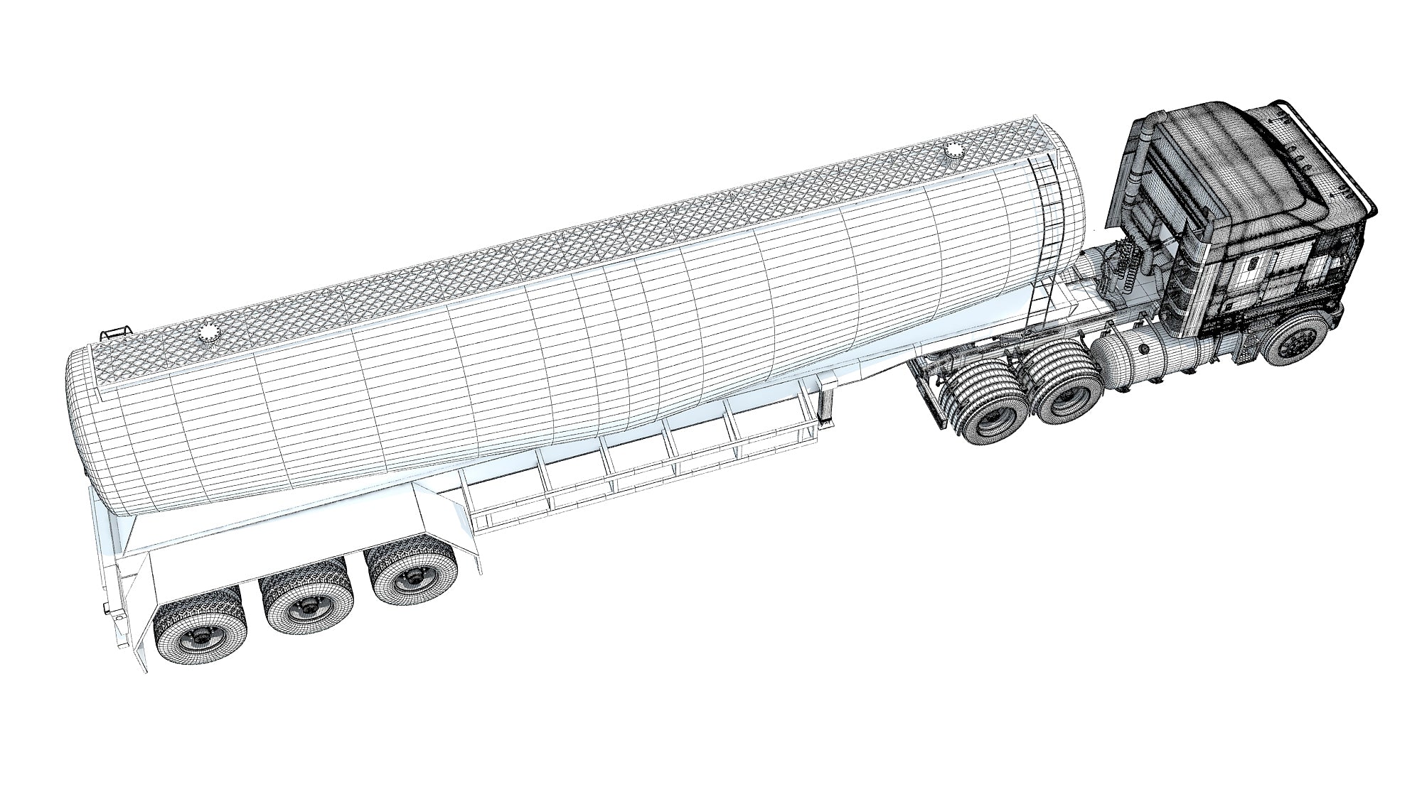 Truck with Tank Trailer