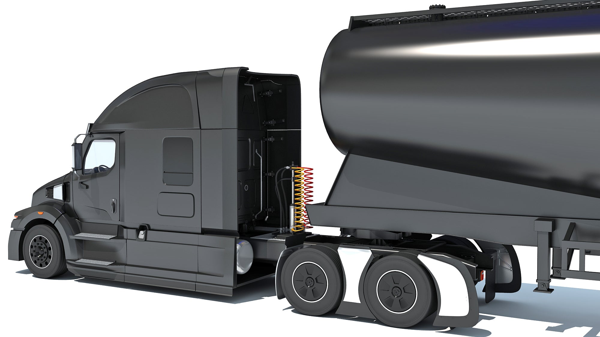 Heavy Truck with Tank Trailer