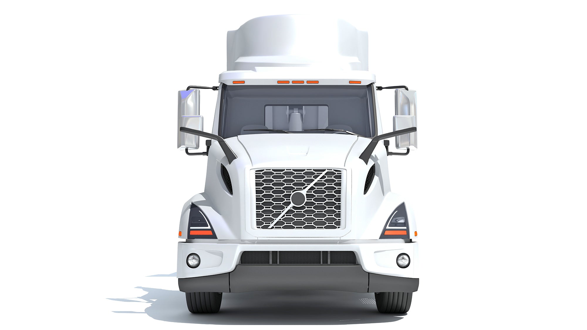 3D Semi Truck with Tipper Trailer model
