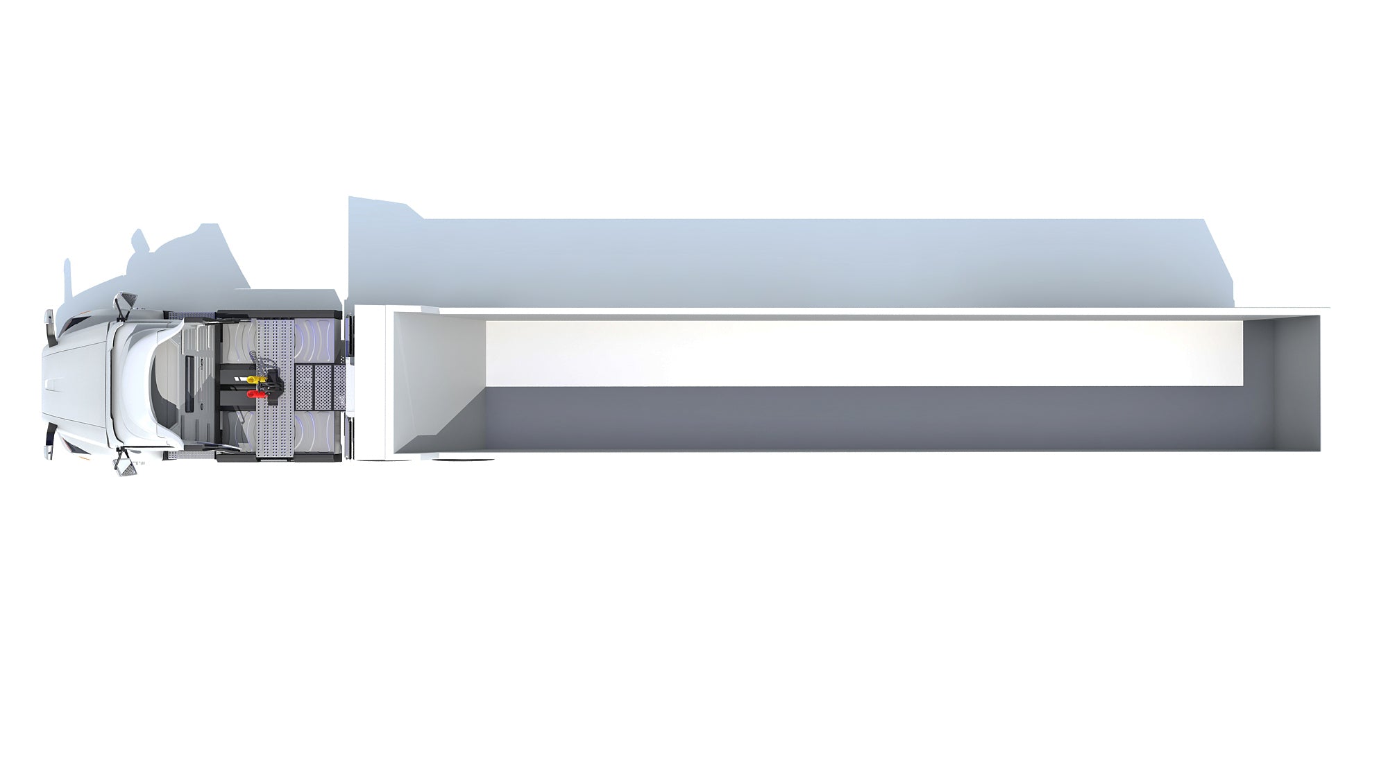 3D Semi Truck with Tipper Trailer model