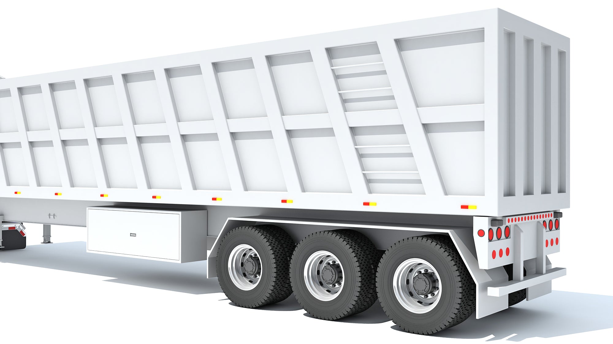 3D Semi Truck with Tipper Trailer model
