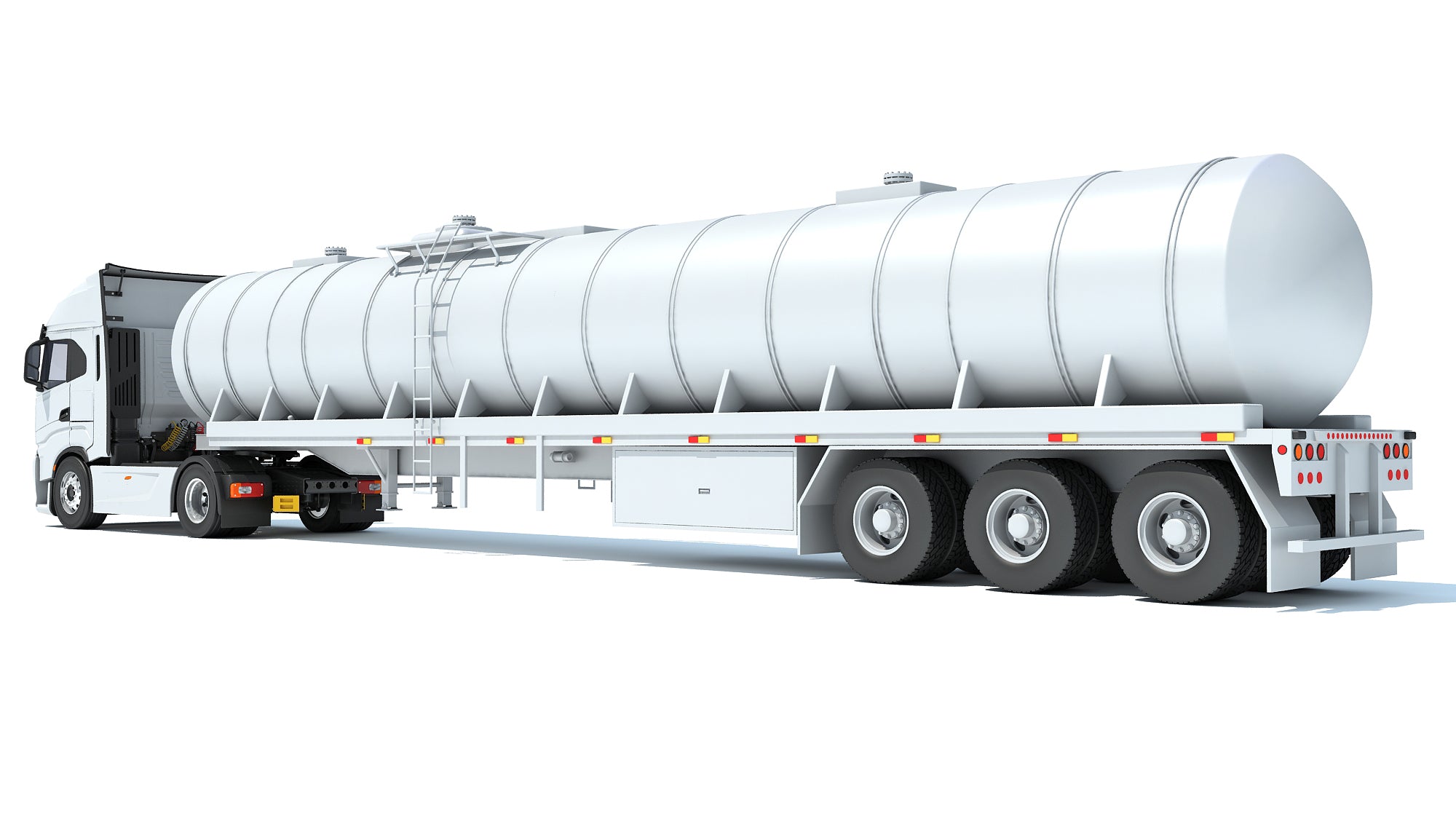 Truck with Tank Semi Trailer