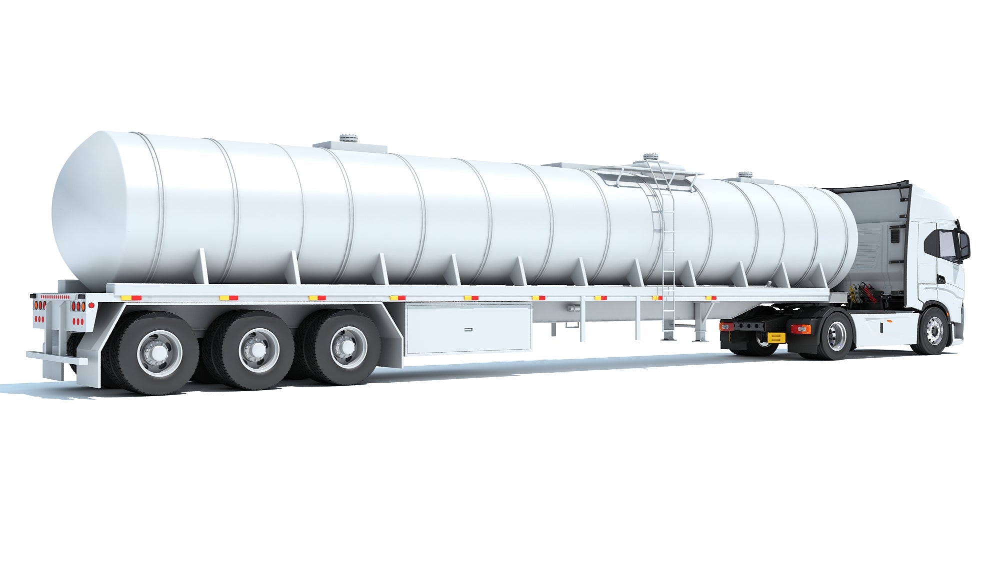 Truck with Tank Semi Trailer