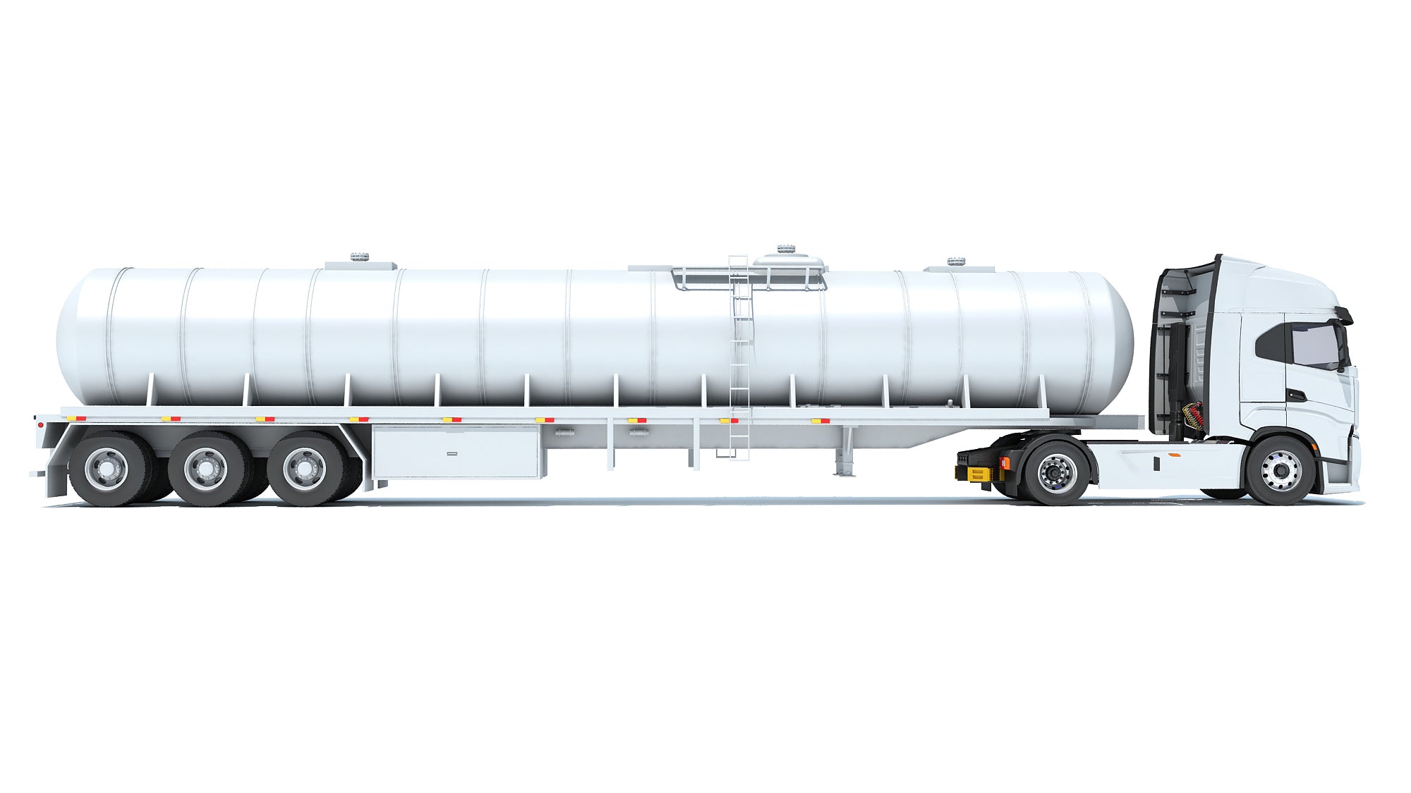 Truck with Tank Semi Trailer