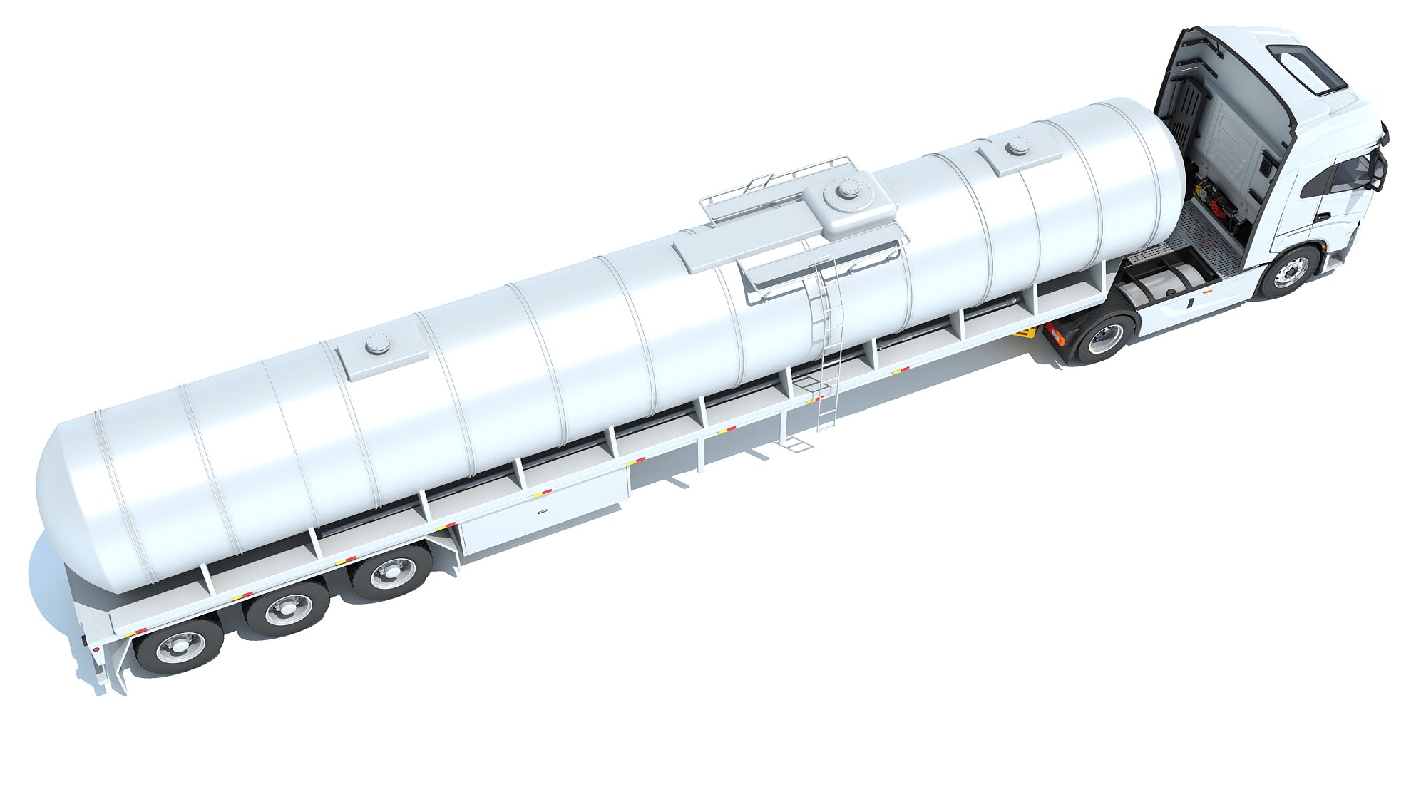 Truck with Tank Semi Trailer