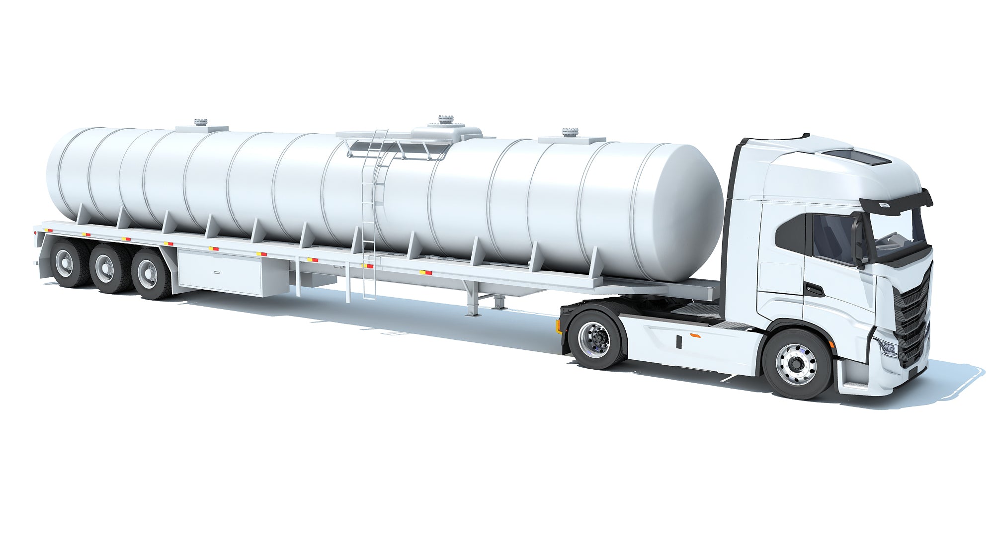 Truck with Tank Semi Trailer