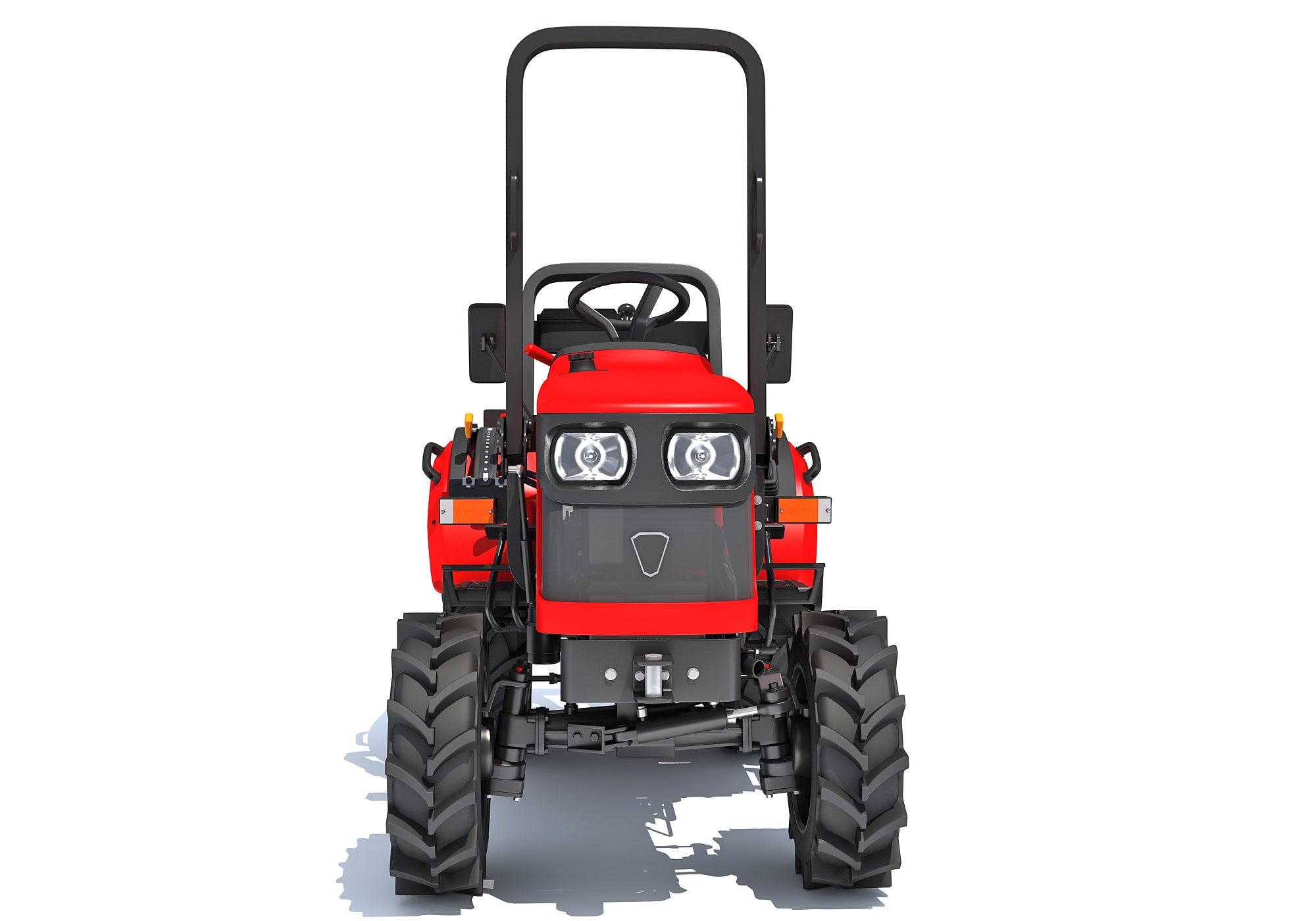 4WD Compact Tractor 3D Model Farming Landscaping Grounds Maintenance