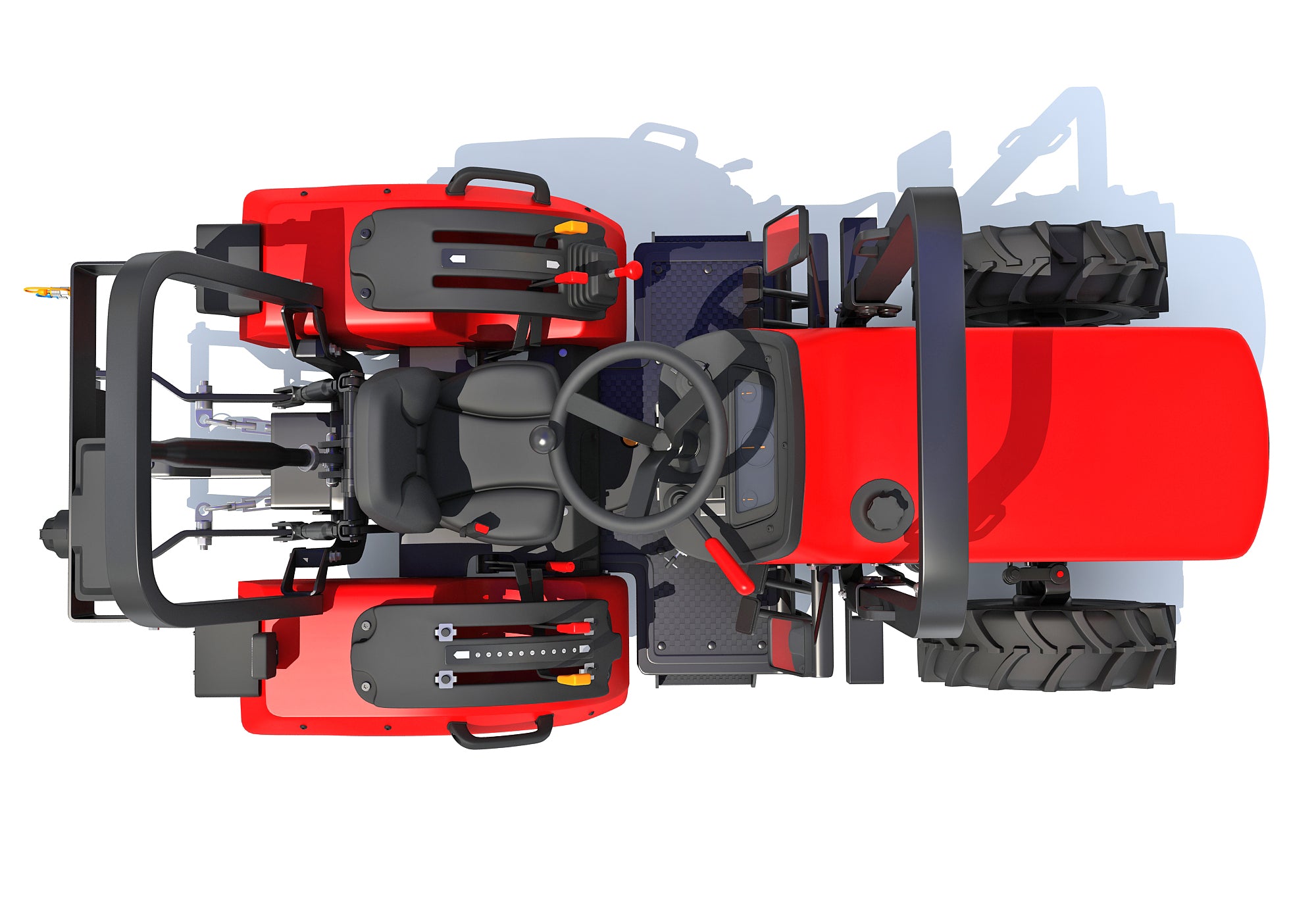 4WD Compact Tractor 3D Model Farming Landscaping Grounds Maintenance