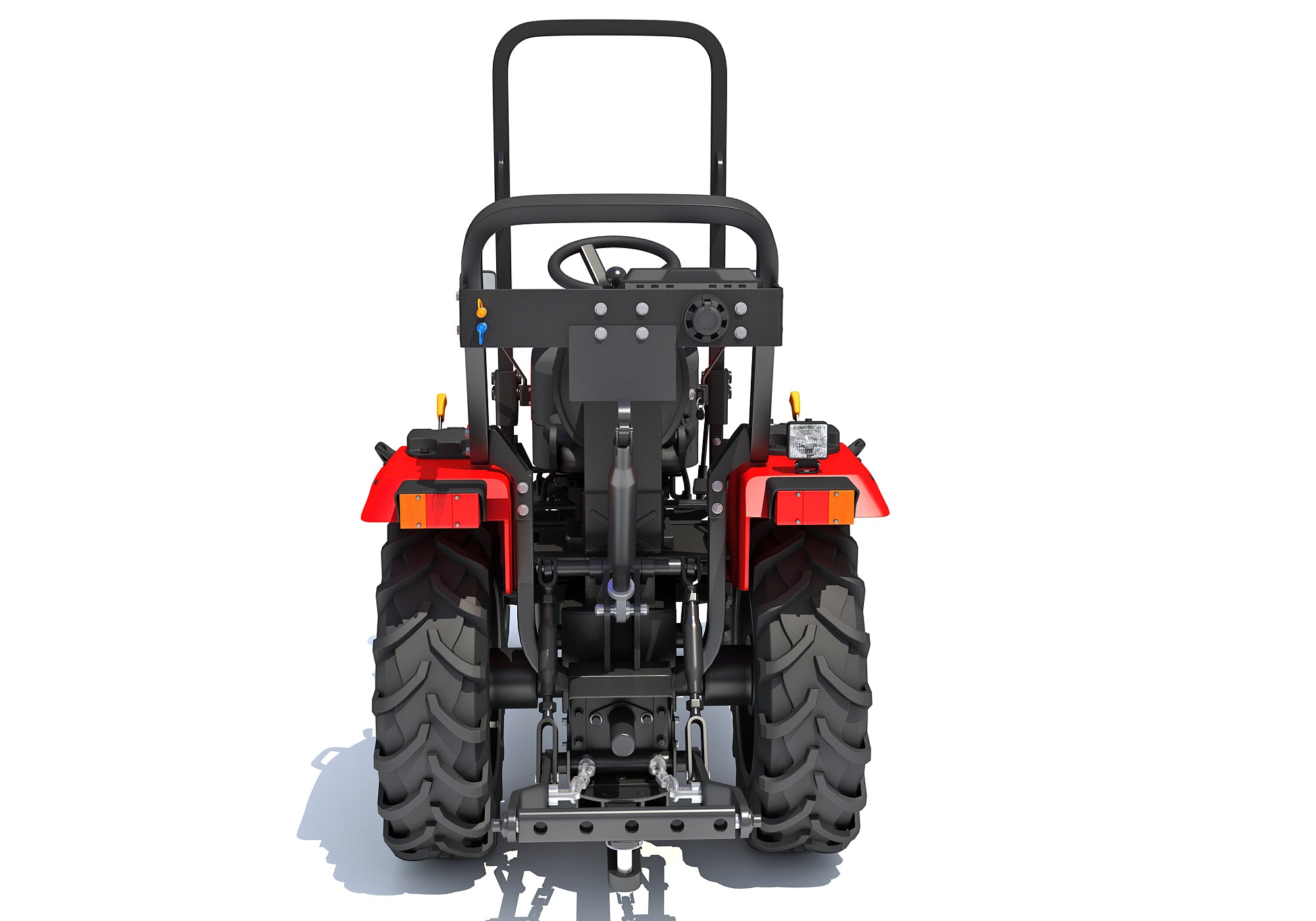 4WD Compact Tractor 3D Model Farming Landscaping Grounds Maintenance