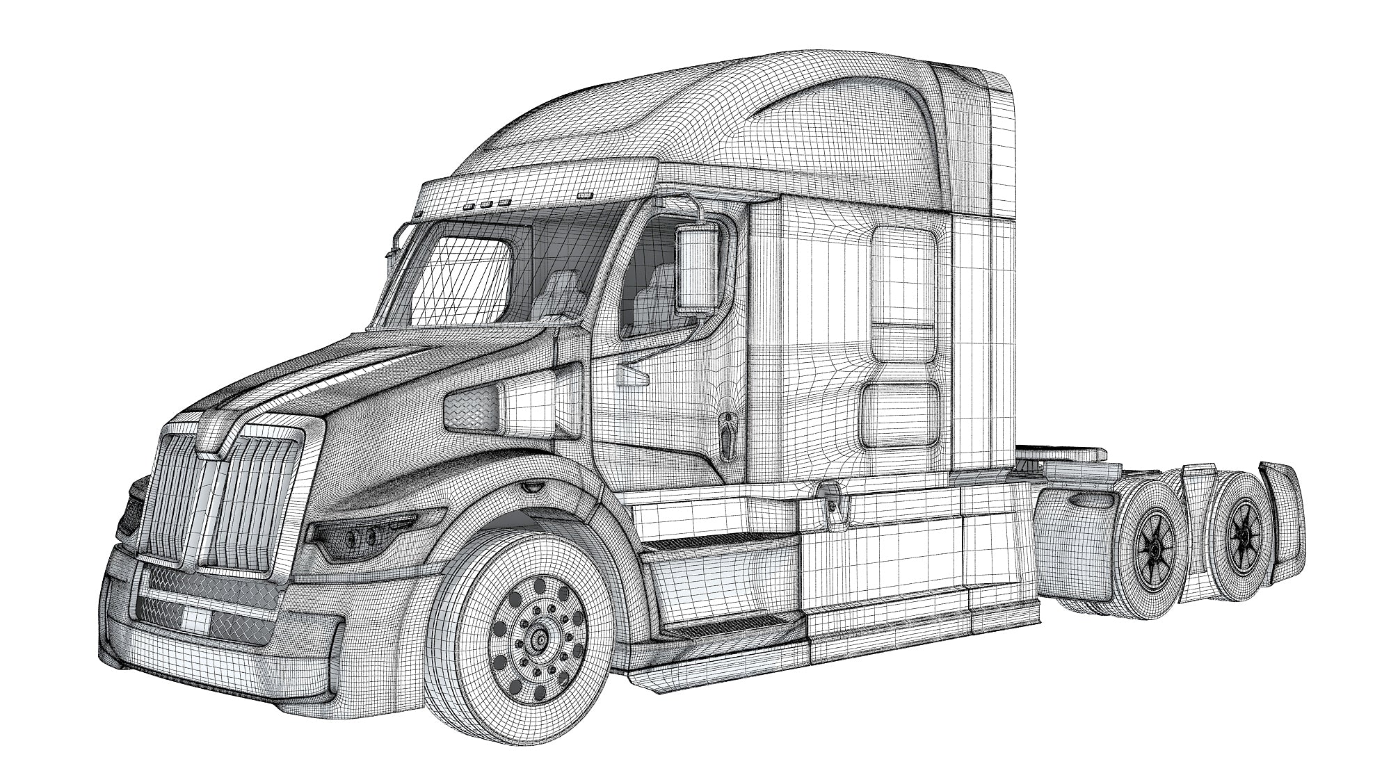 Western Star 57X Semi Truck 3D Model