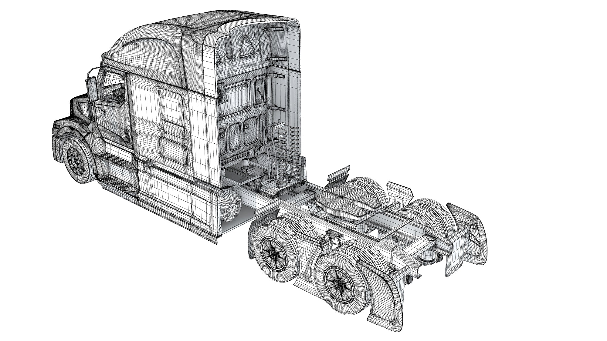 Western Star 57X Semi Truck 3D Model