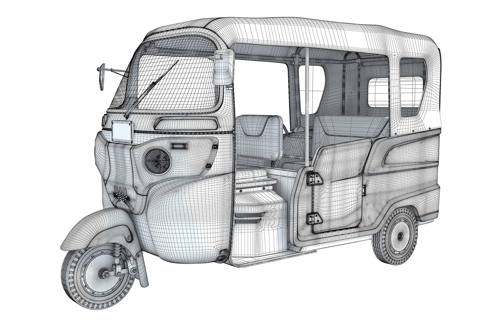 Electric 3 Wheeler Taxi Tuk Tuk