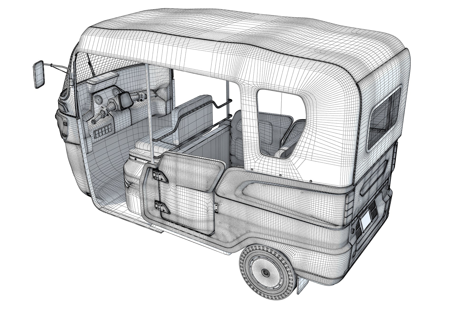 Electric 3 Wheeler Taxi Tuk Tuk