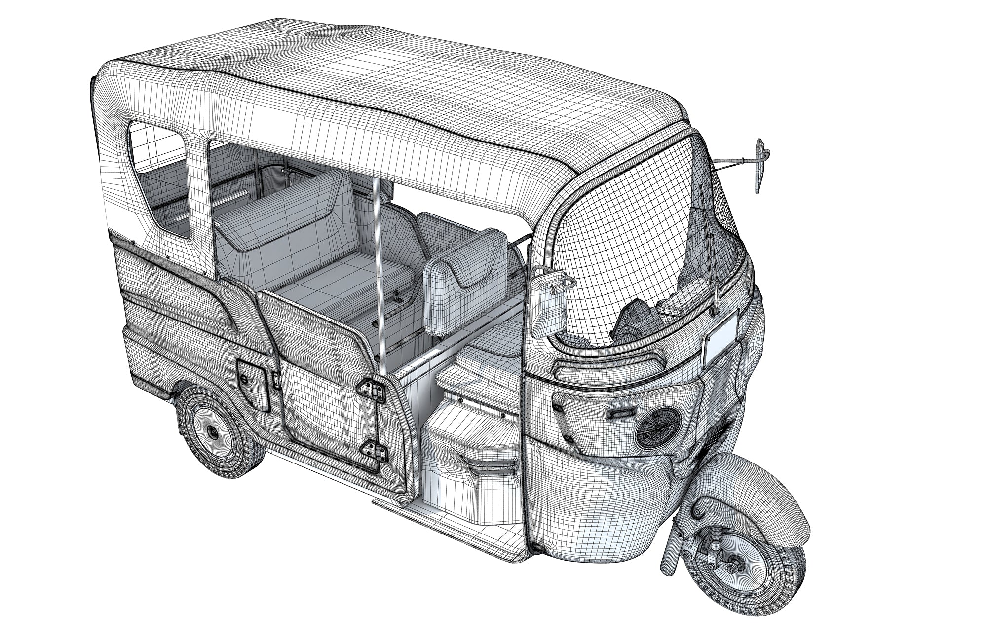 Electric 3 Wheeler Taxi Tuk Tuk