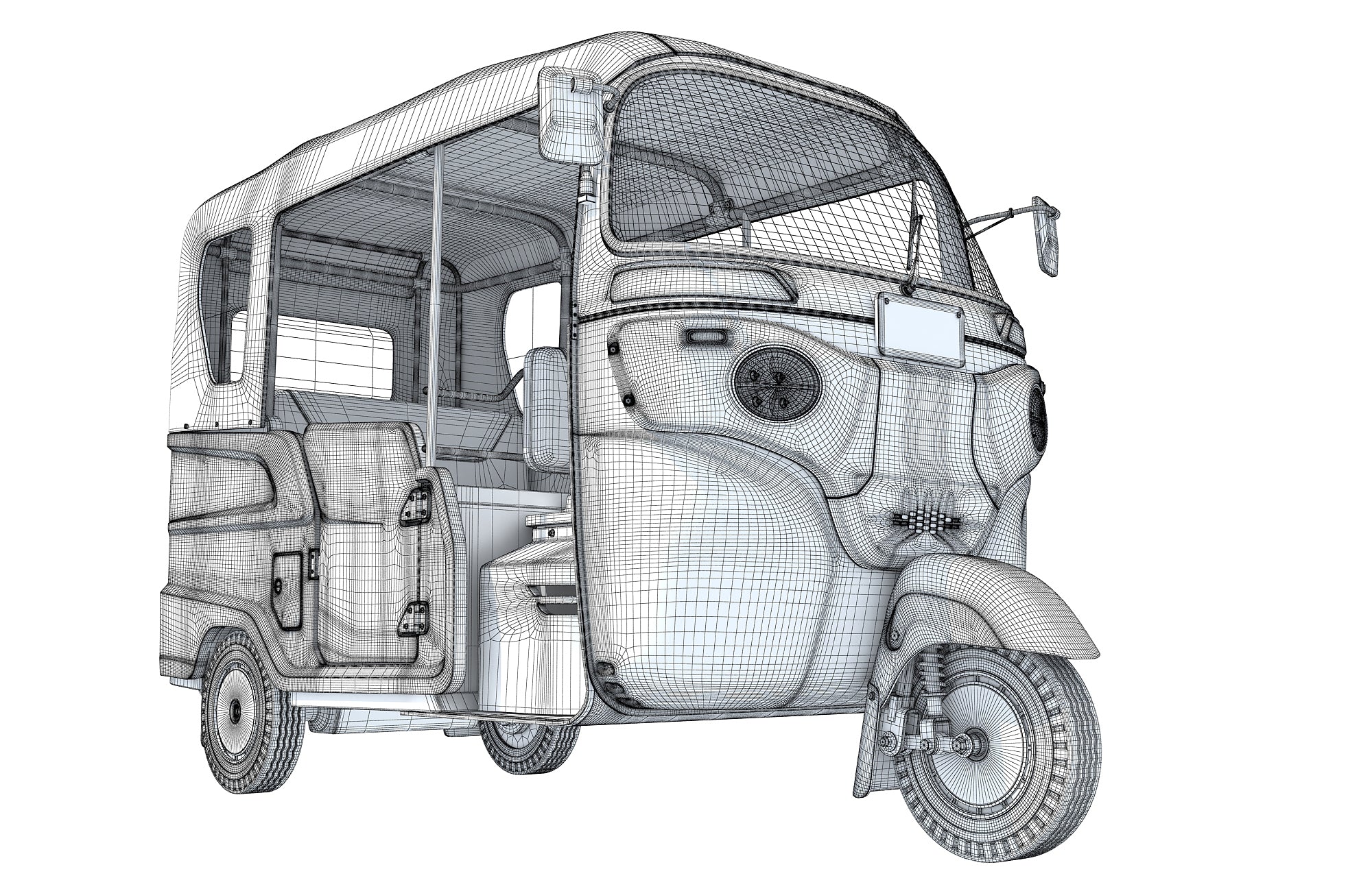 Electric 3 Wheeler Taxi Tuk Tuk