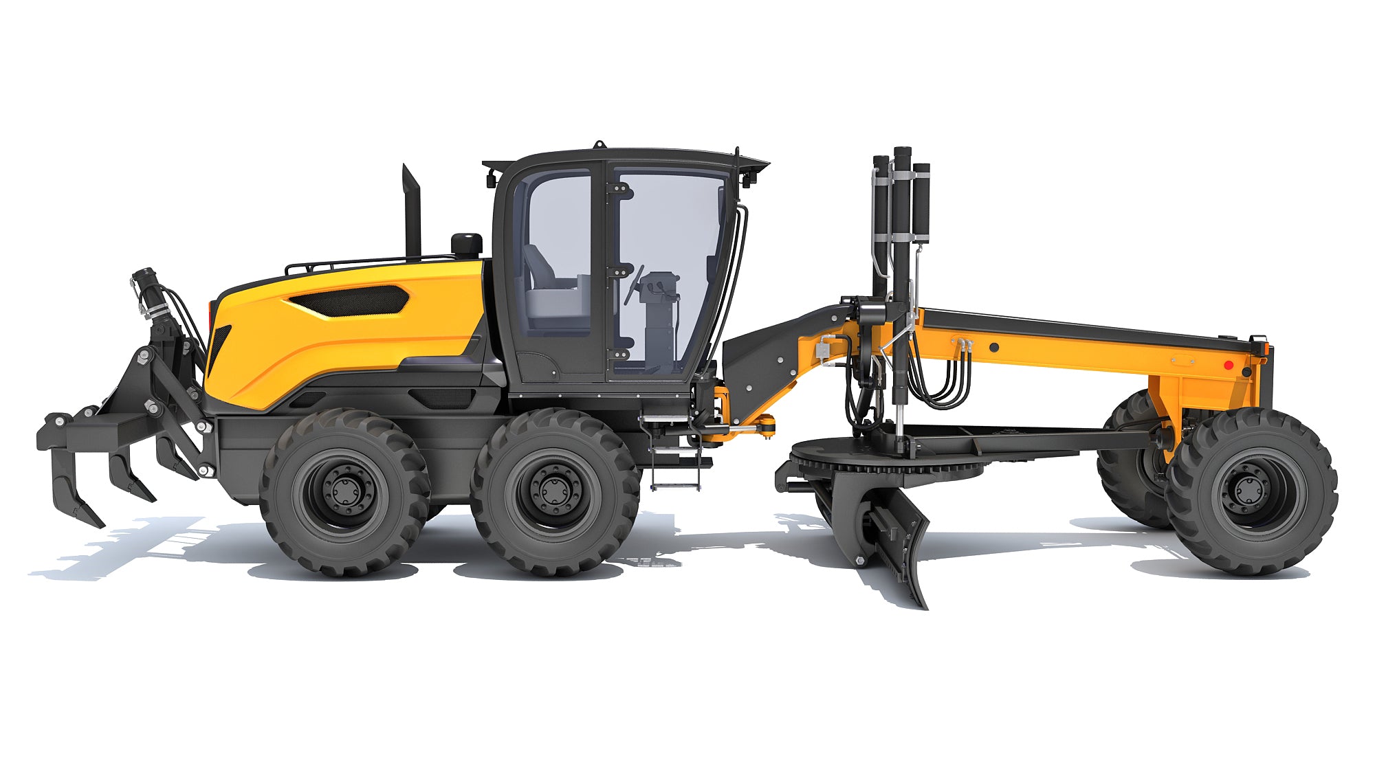 Case Motor Grader Construction Equipment 3D Model
