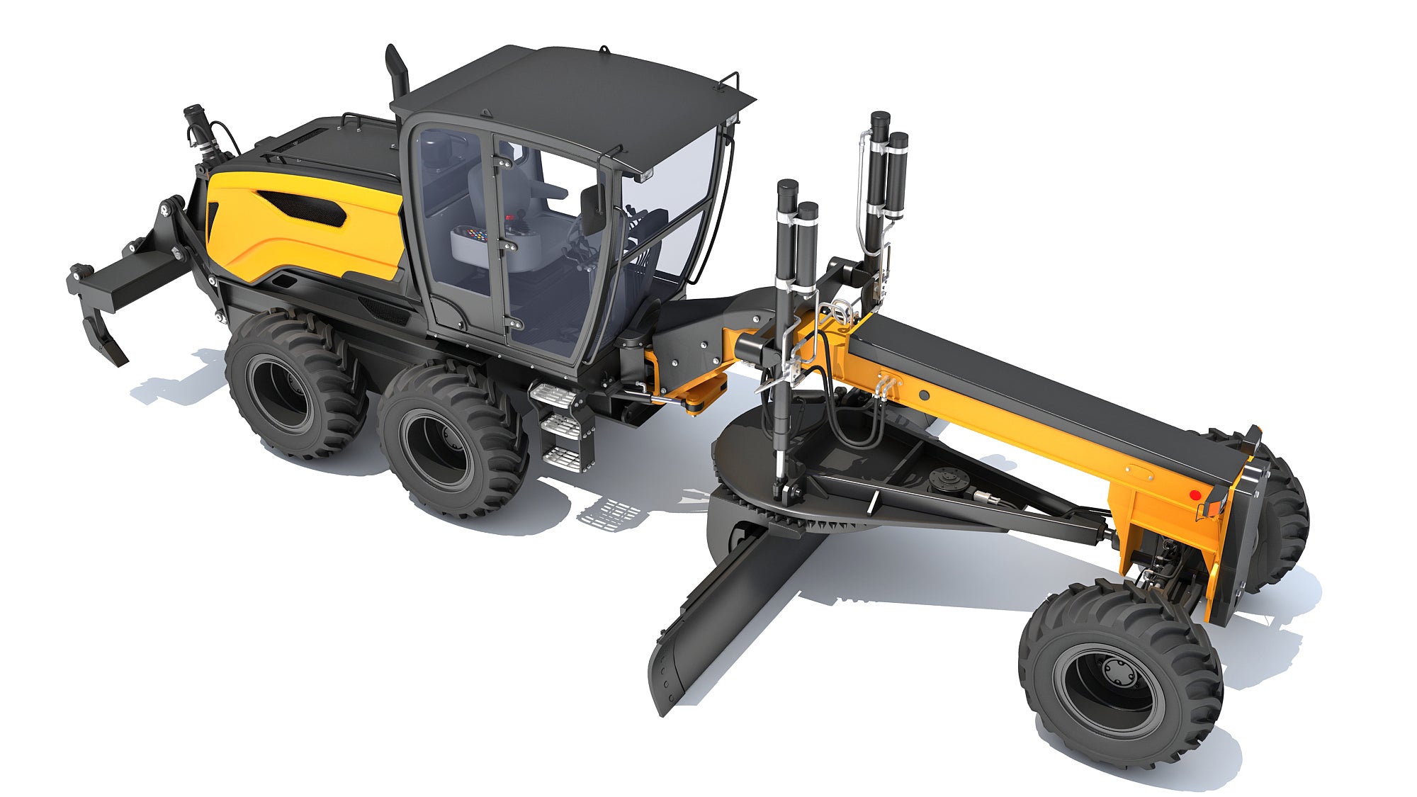 Case Motor Grader Construction Equipment 3D Model