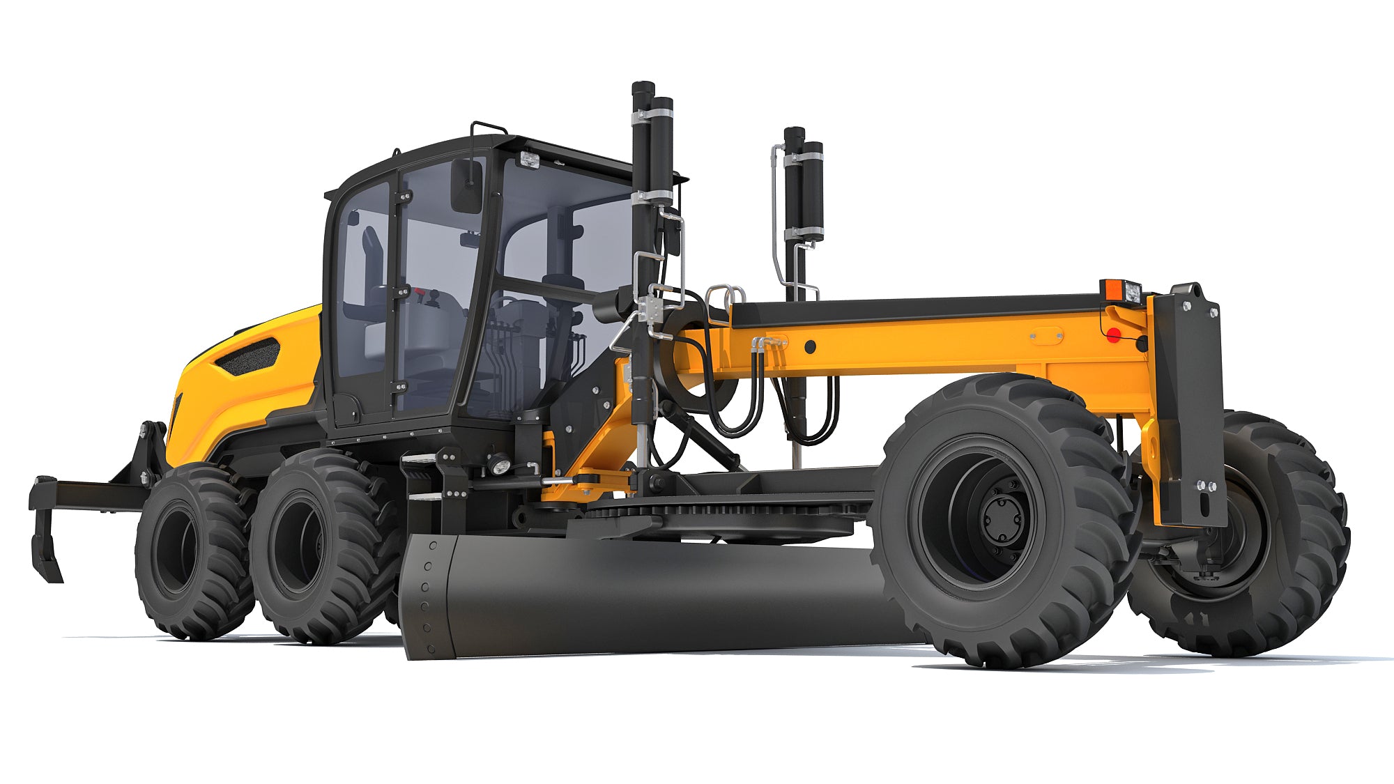 Case Motor Grader Construction Equipment 3D Model
