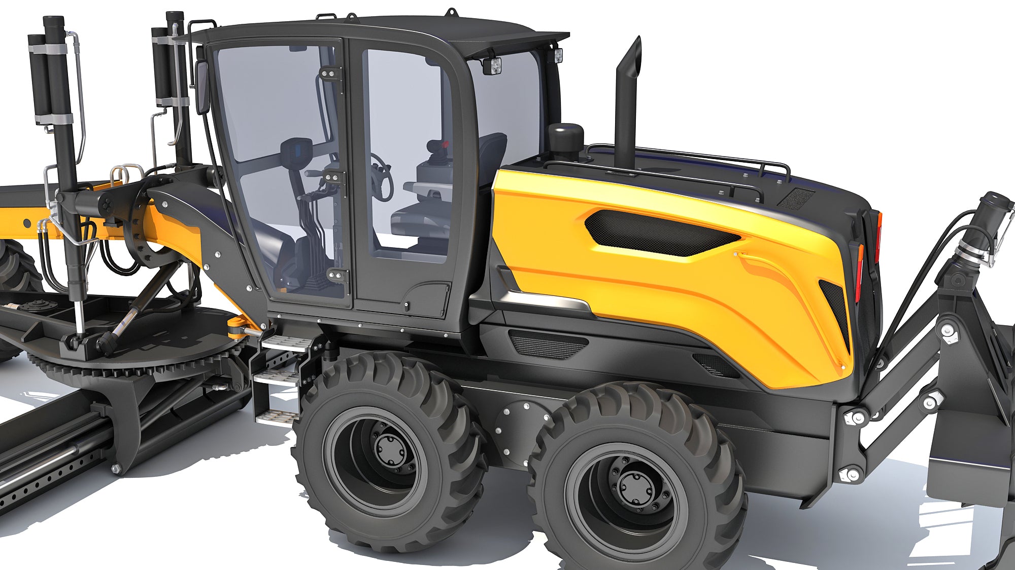 Case Motor Grader Construction Equipment 3D Model
