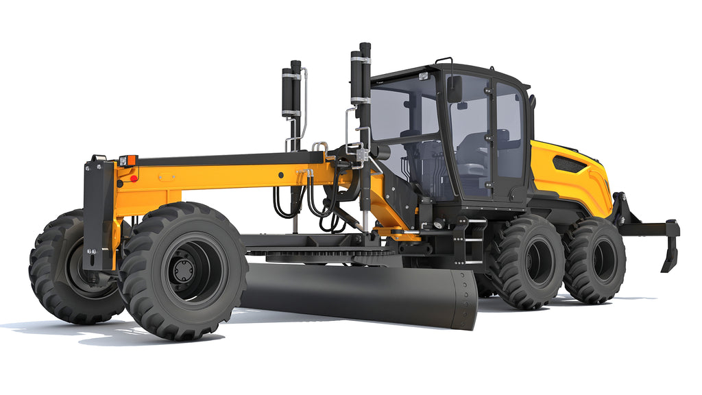 Case Motor Grader Construction Equipment 3D Model