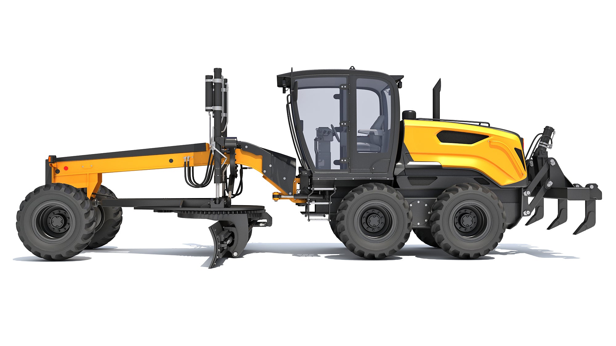 Case Motor Grader Construction Equipment 3D Model