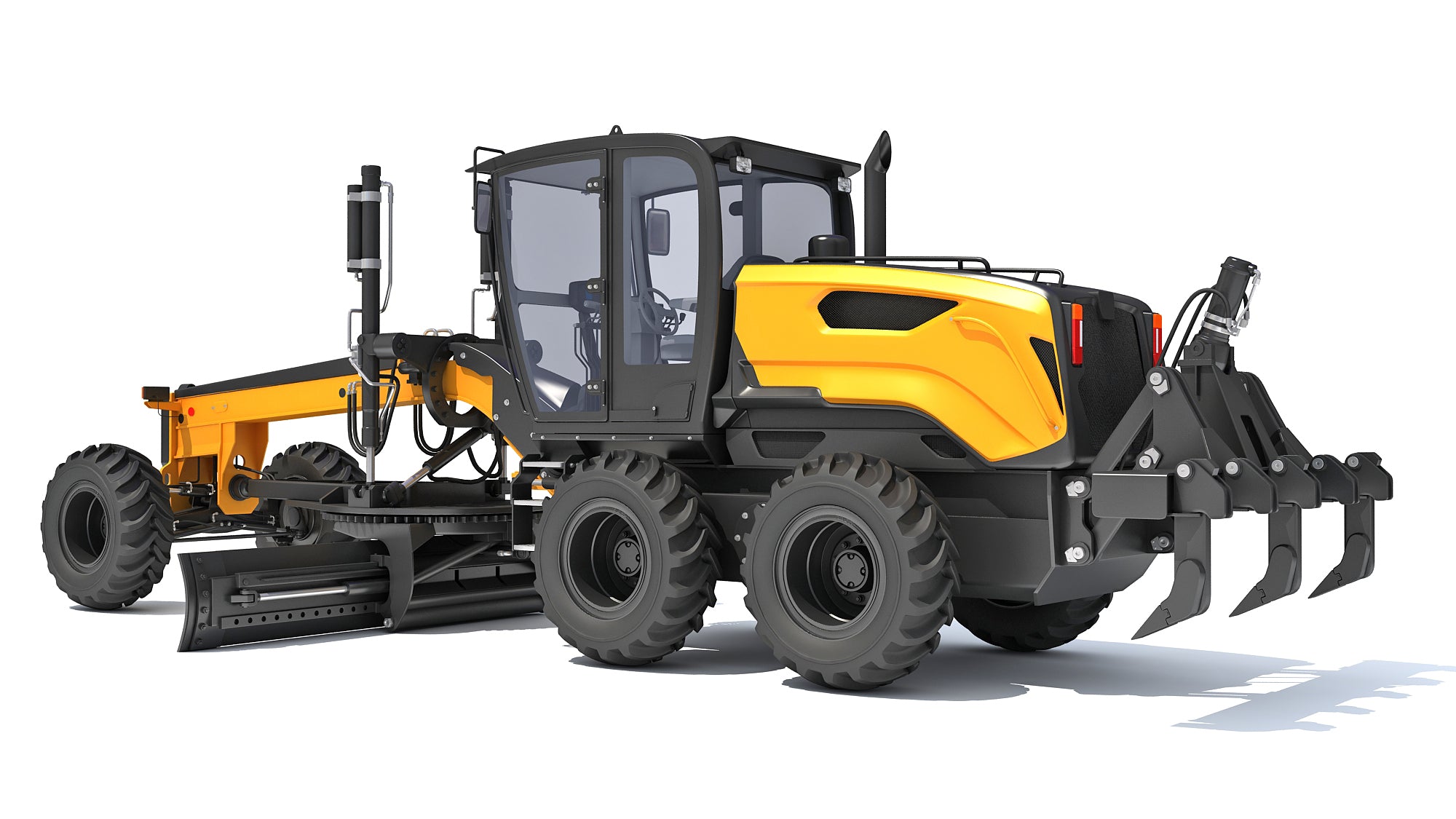 Case Motor Grader Construction Equipment 3D Model
