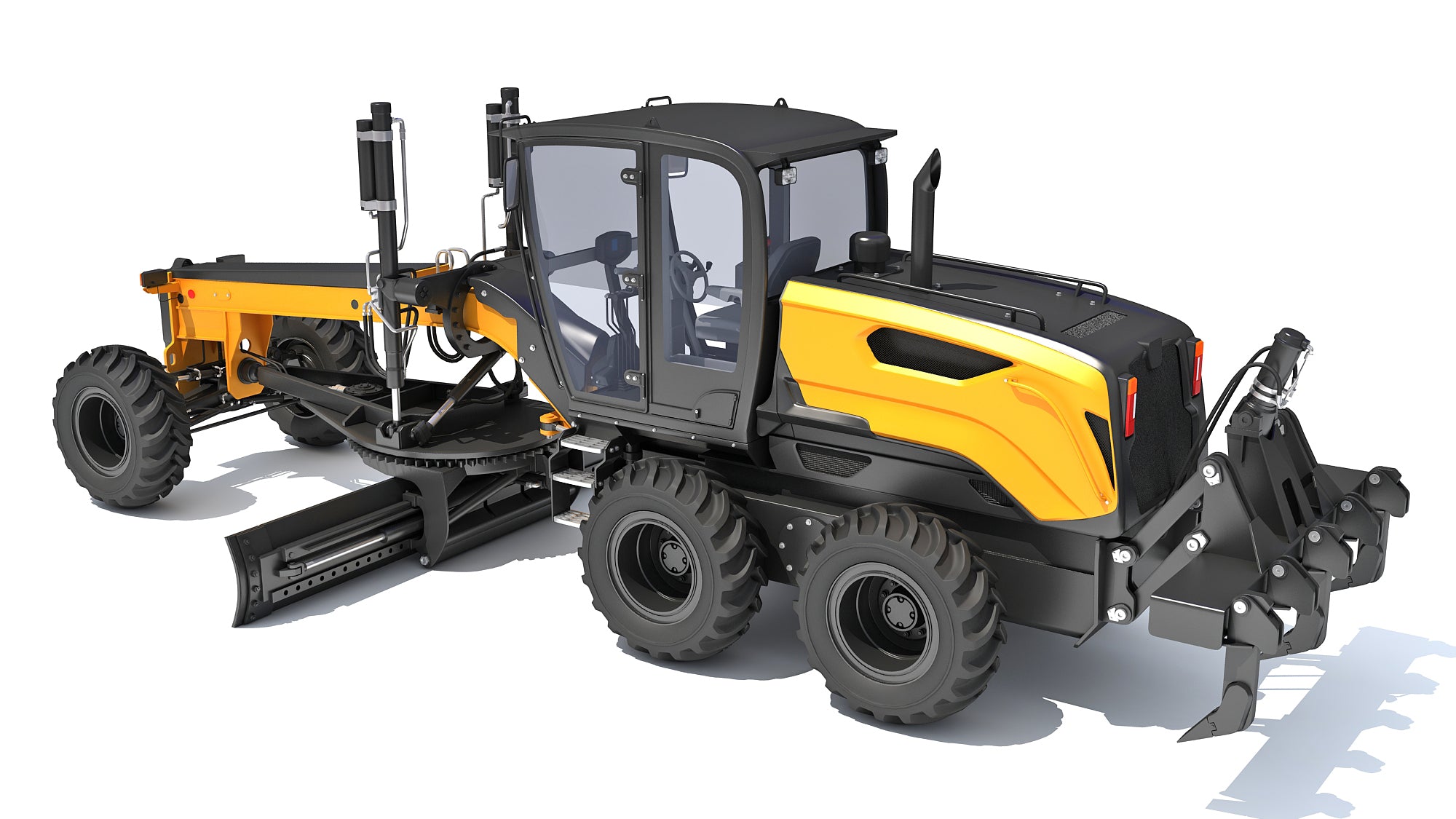 Case Motor Grader Construction Equipment 3D Model