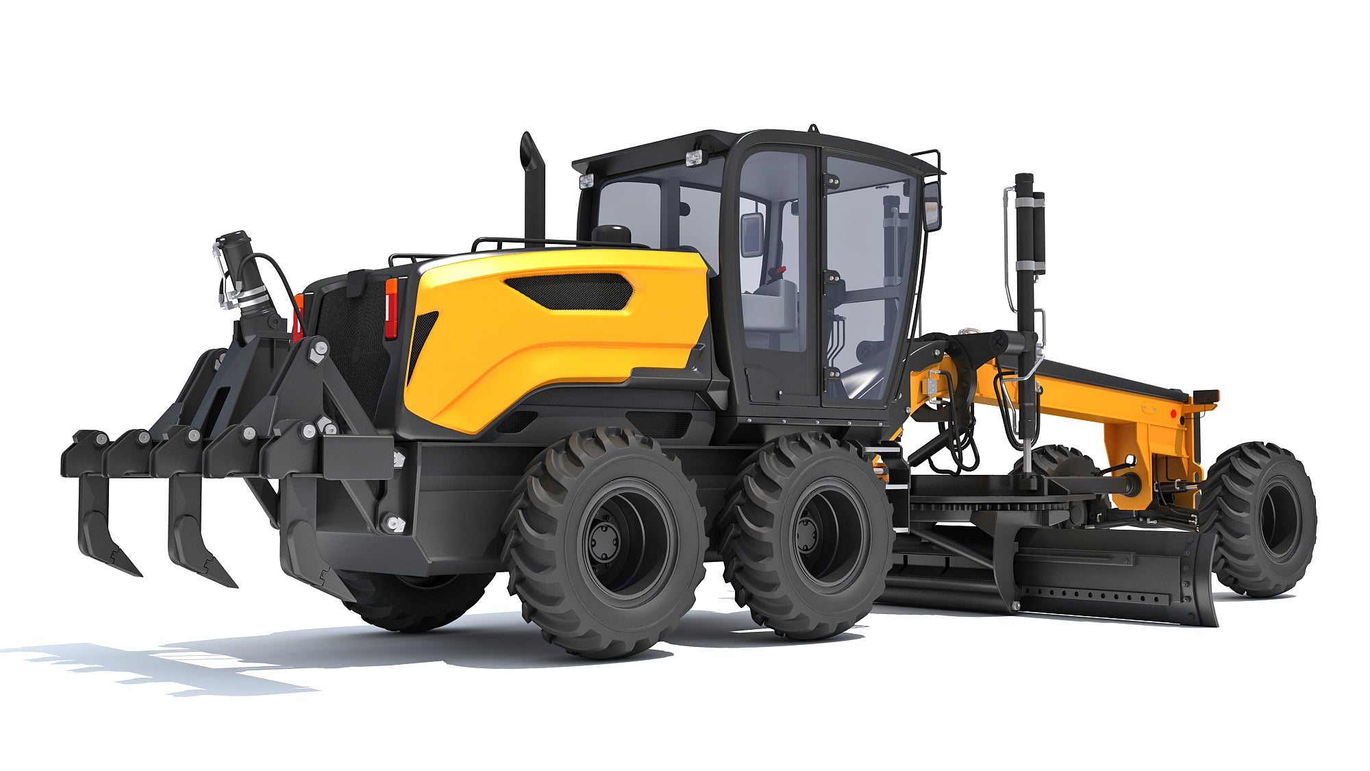 Case Motor Grader Construction Equipment 3D Model