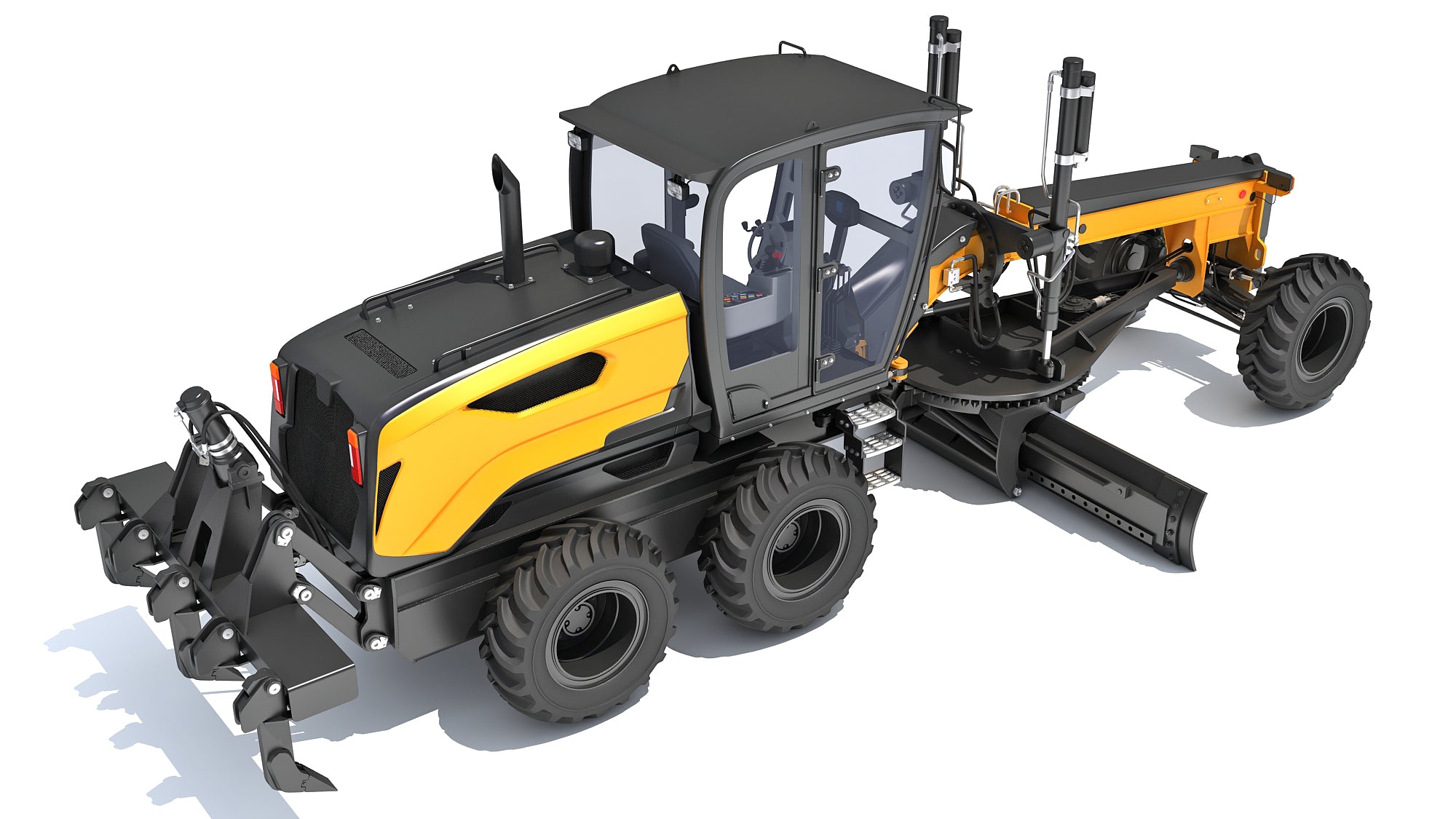 Case Motor Grader Construction Equipment 3D Model