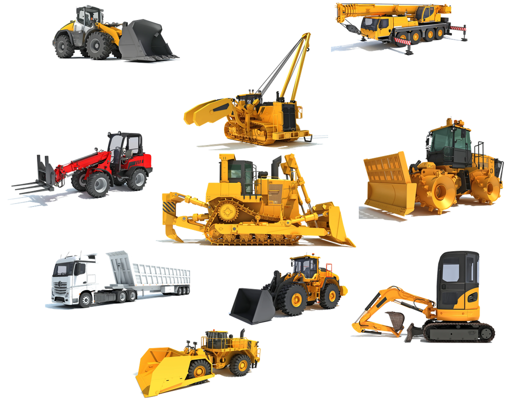 Heavy Construction Equipment Pack Professional Machinery