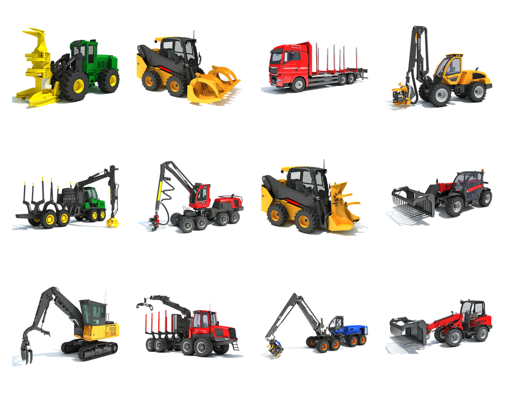 Forest Machinery Pack – Professional Forestry Equipment Collection