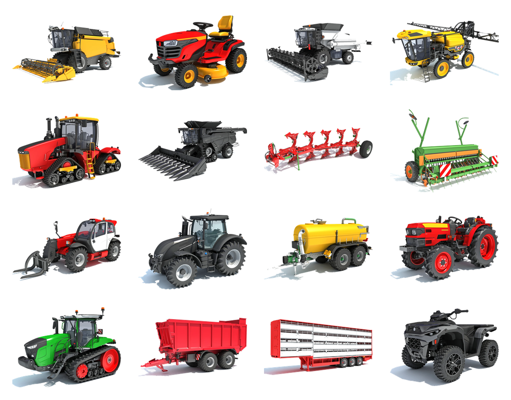 Modern Farm Machinery Pack – Professional Agricultural Equipment Collection