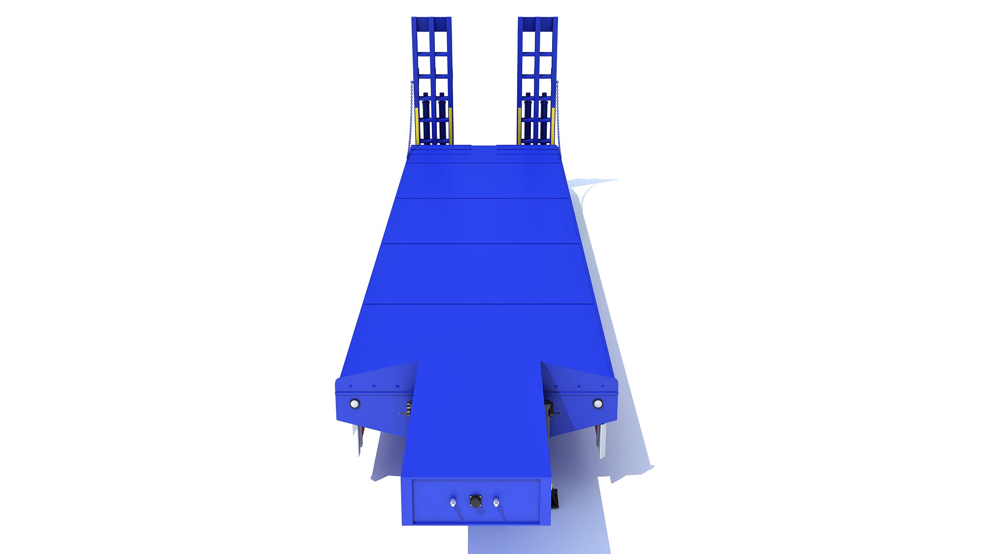 3 Axle Lowbed Trailer Heavy Haul Flatbed 3D Model