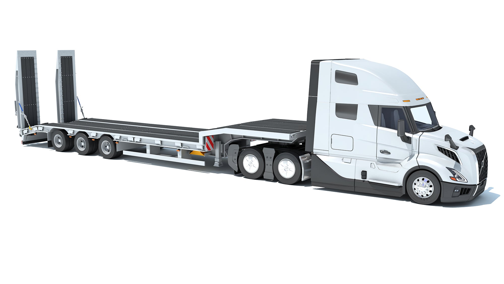 2024 Volvo Semi-Truck with Platform Trailer