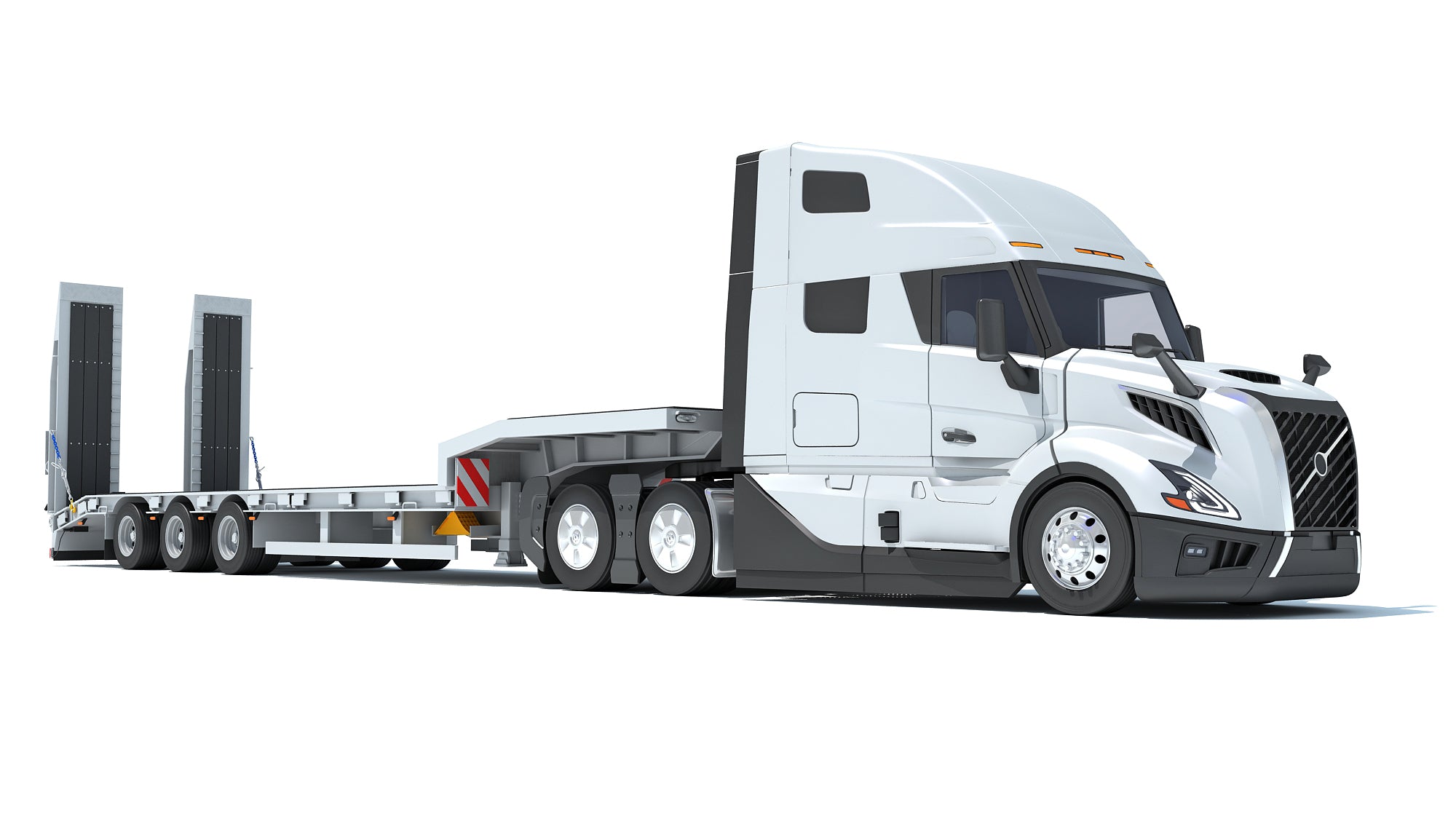 2024 Volvo Semi-Truck with Platform Trailer