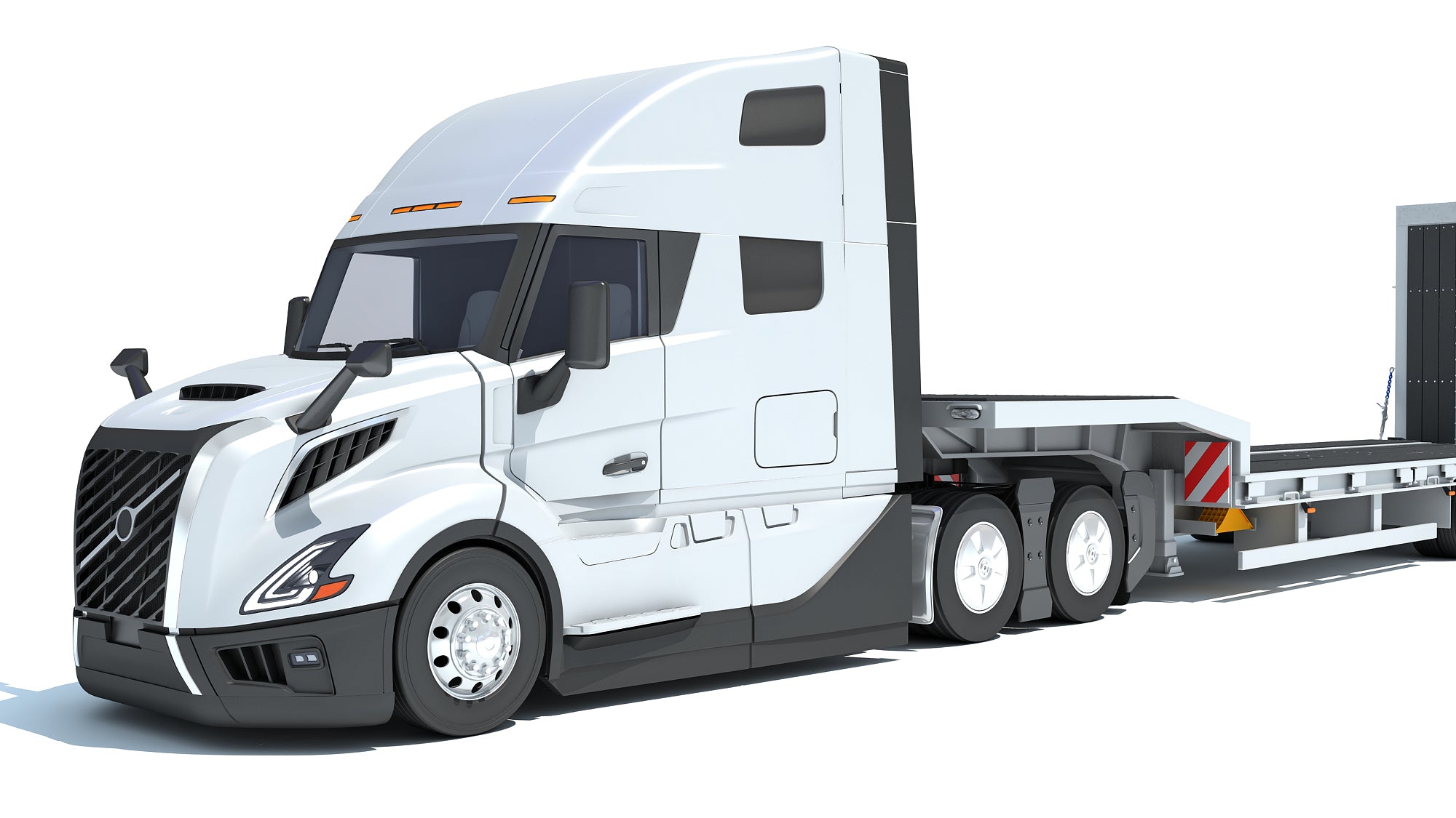 2024 Volvo Semi-Truck with Platform Trailer