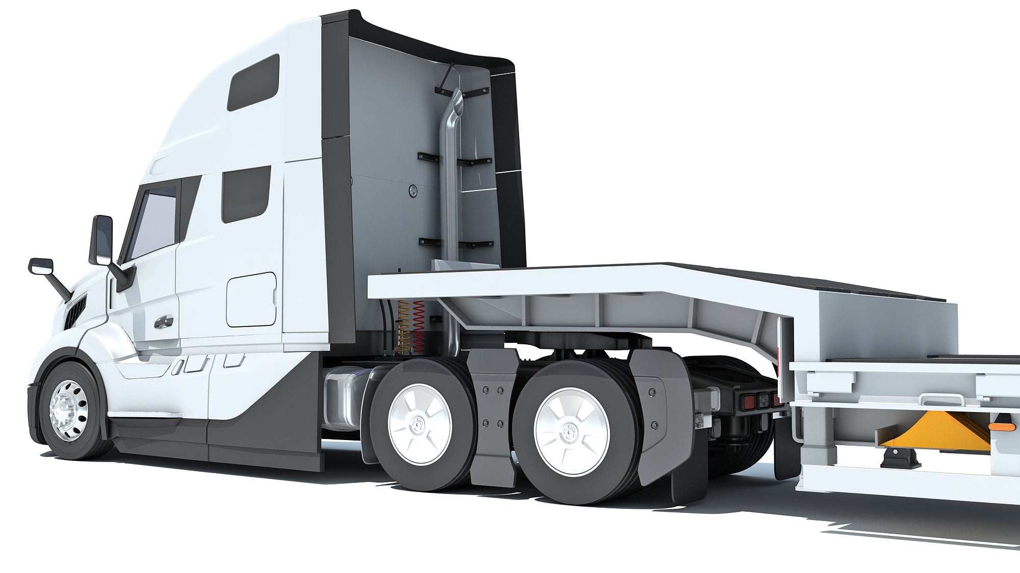 2024 Volvo Semi-Truck with Platform Trailer