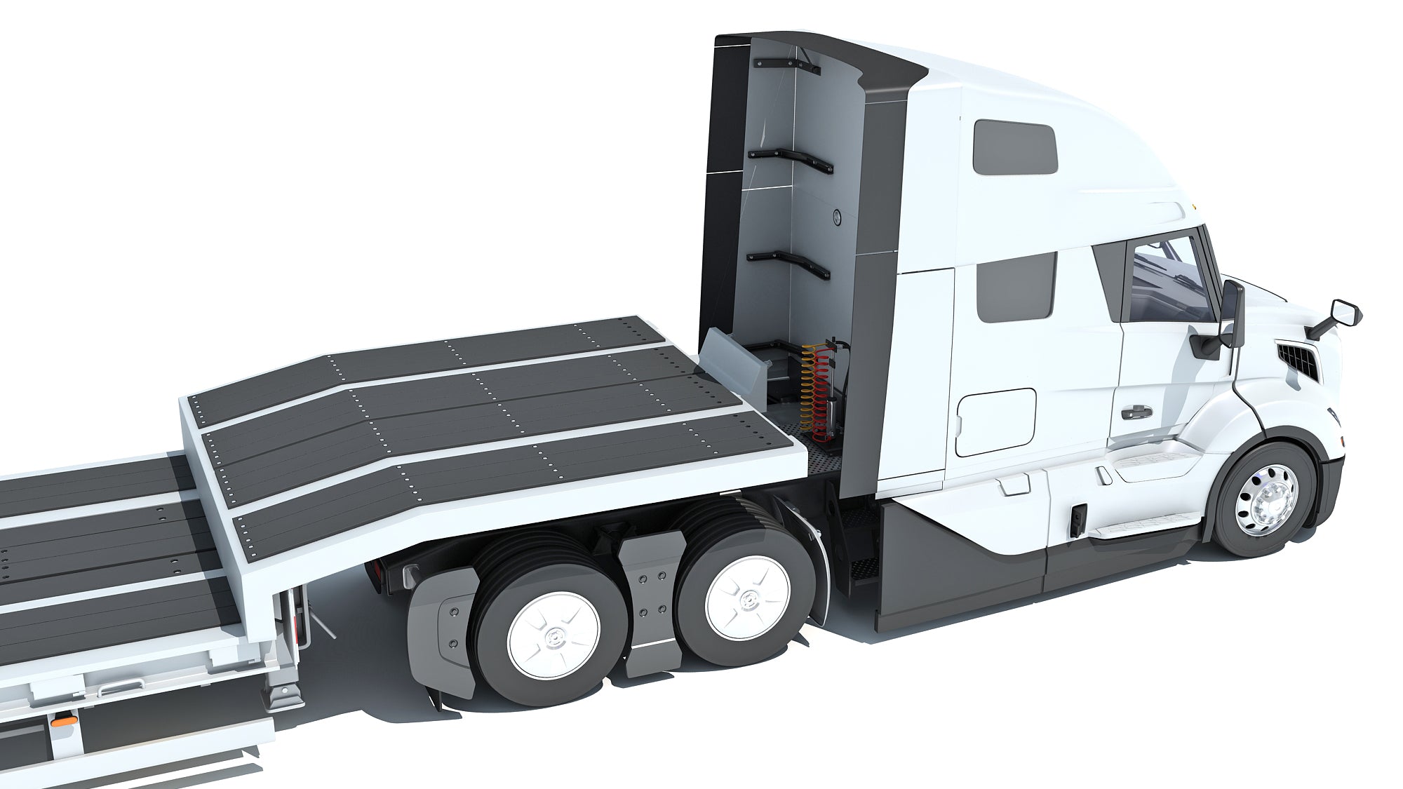 2024 Volvo Semi-Truck with Platform Trailer