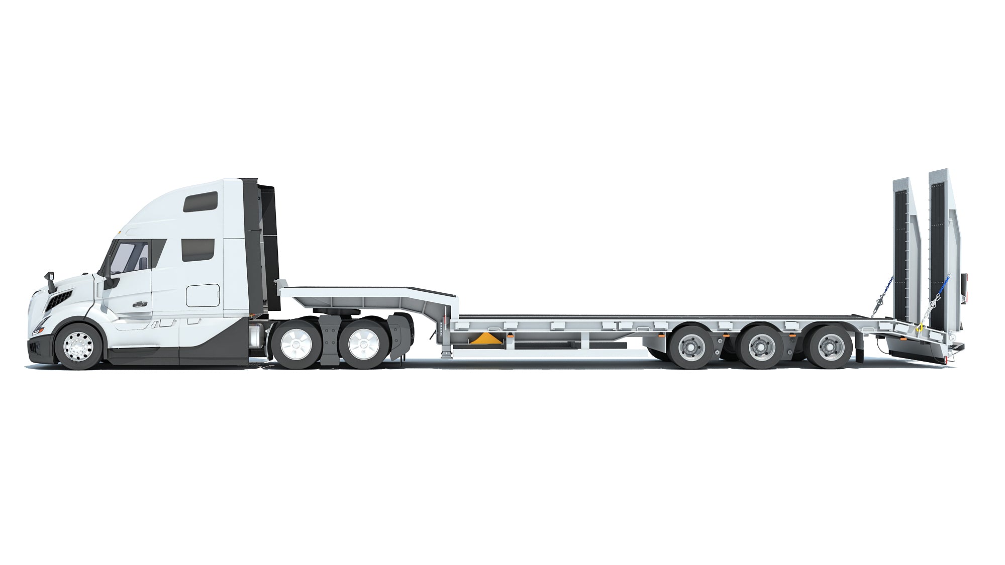 2024 Volvo Semi-Truck with Platform Trailer