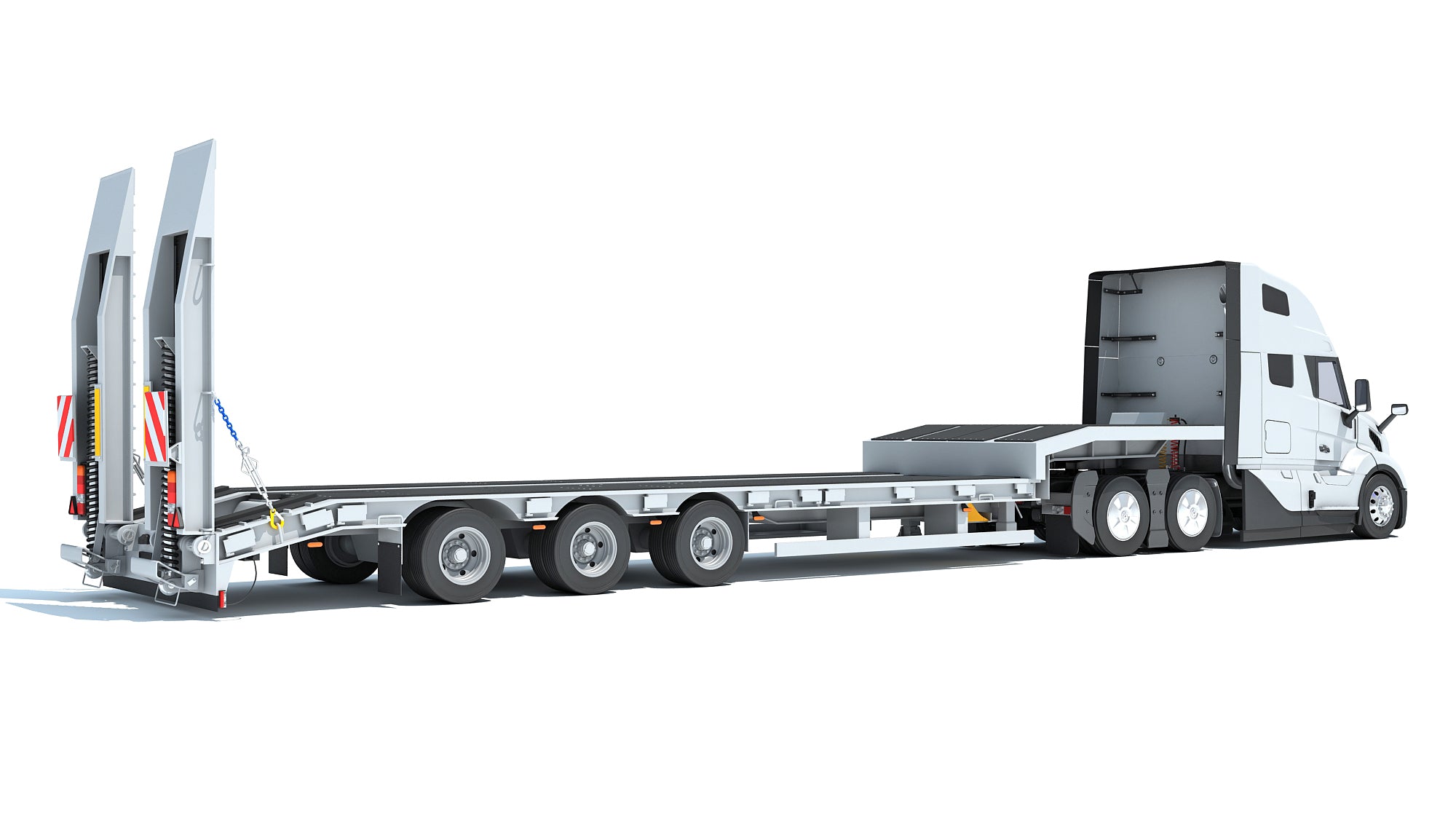 2024 Volvo Semi-Truck with Platform Trailer