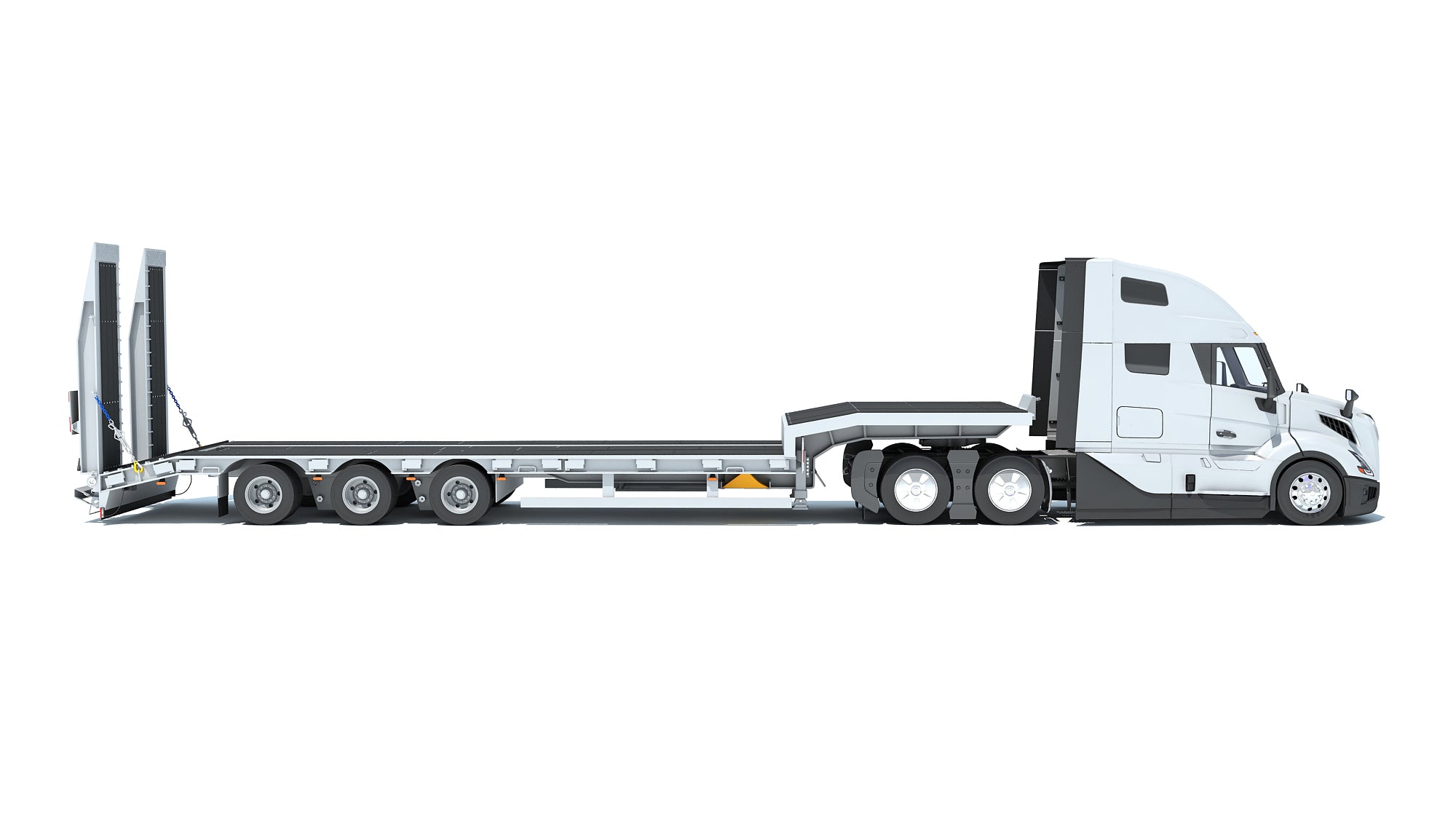 2024 Volvo Semi-Truck with Platform Trailer