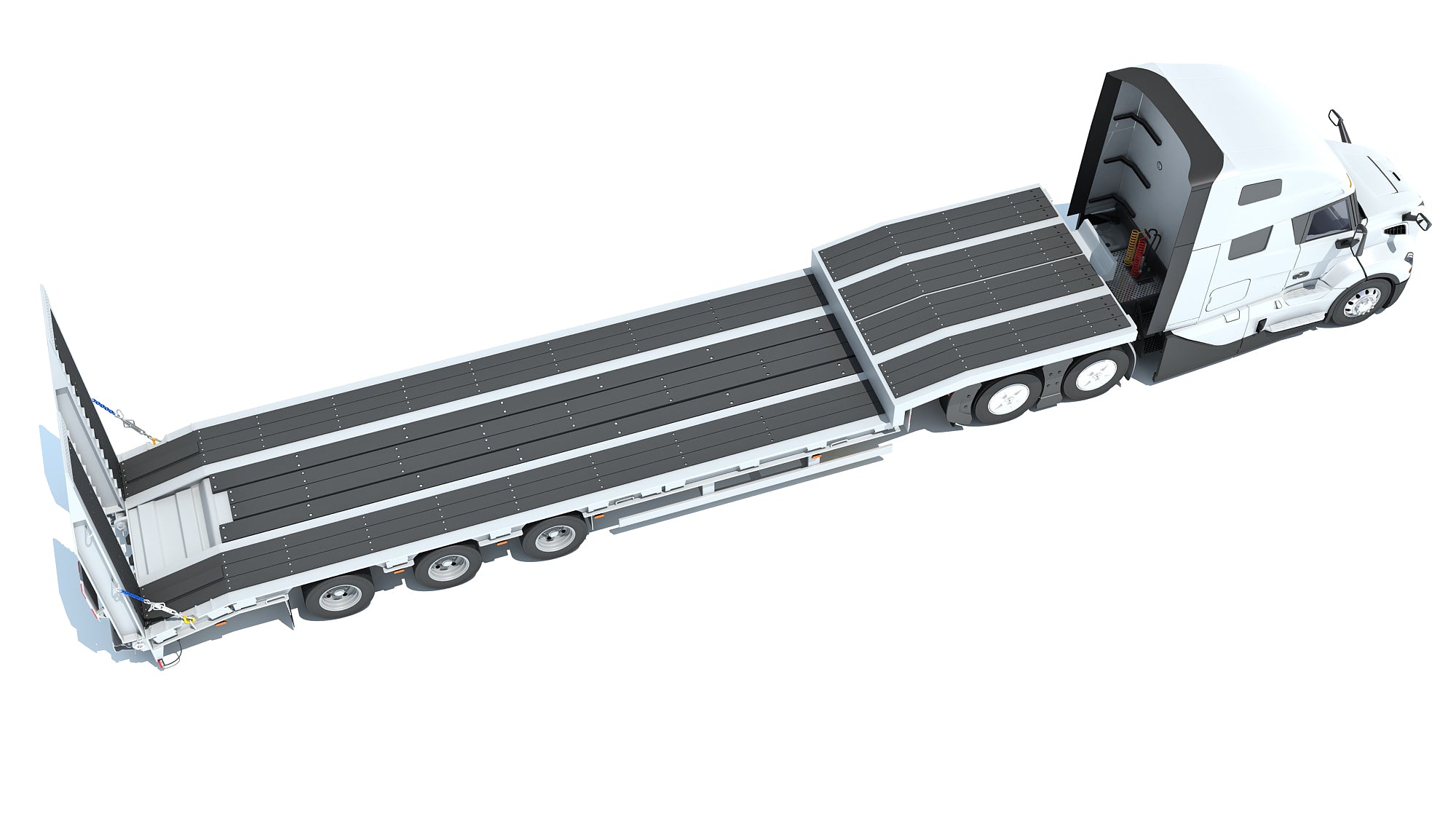 2024 Volvo Semi-Truck with Platform Trailer