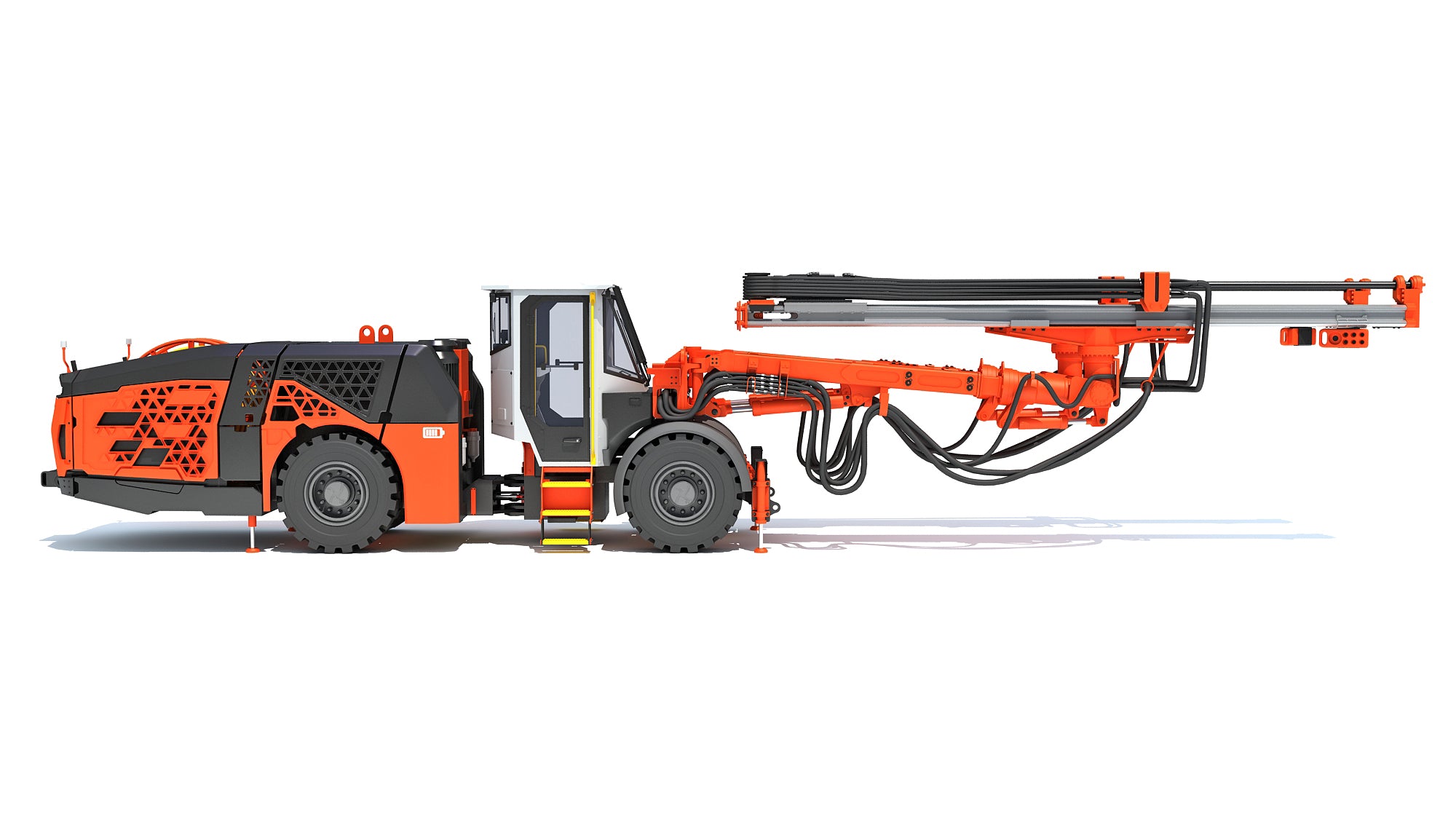 Underground Drill Rig Mining Tunneling Machine 3D Model
