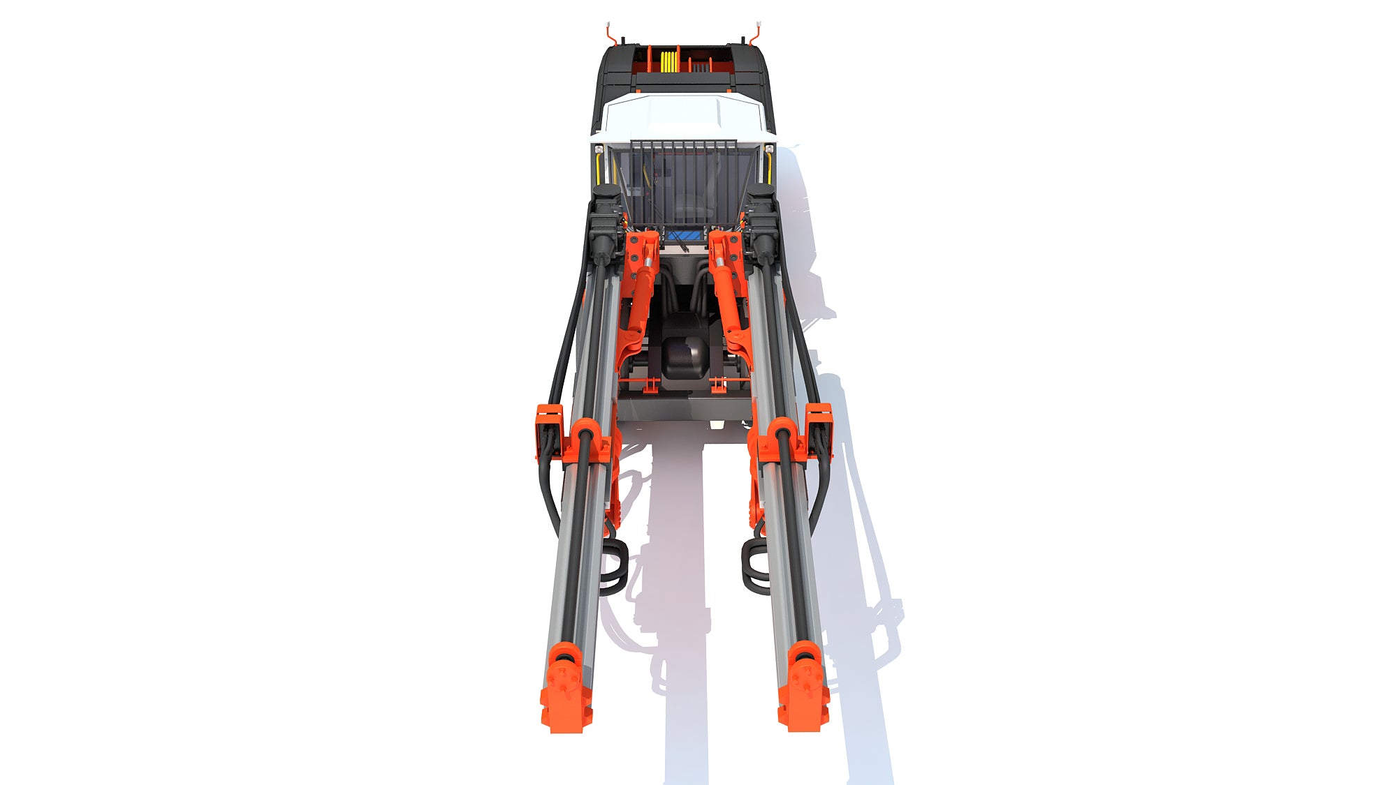 Underground Drill Rig Mining Tunneling Machine 3D Model