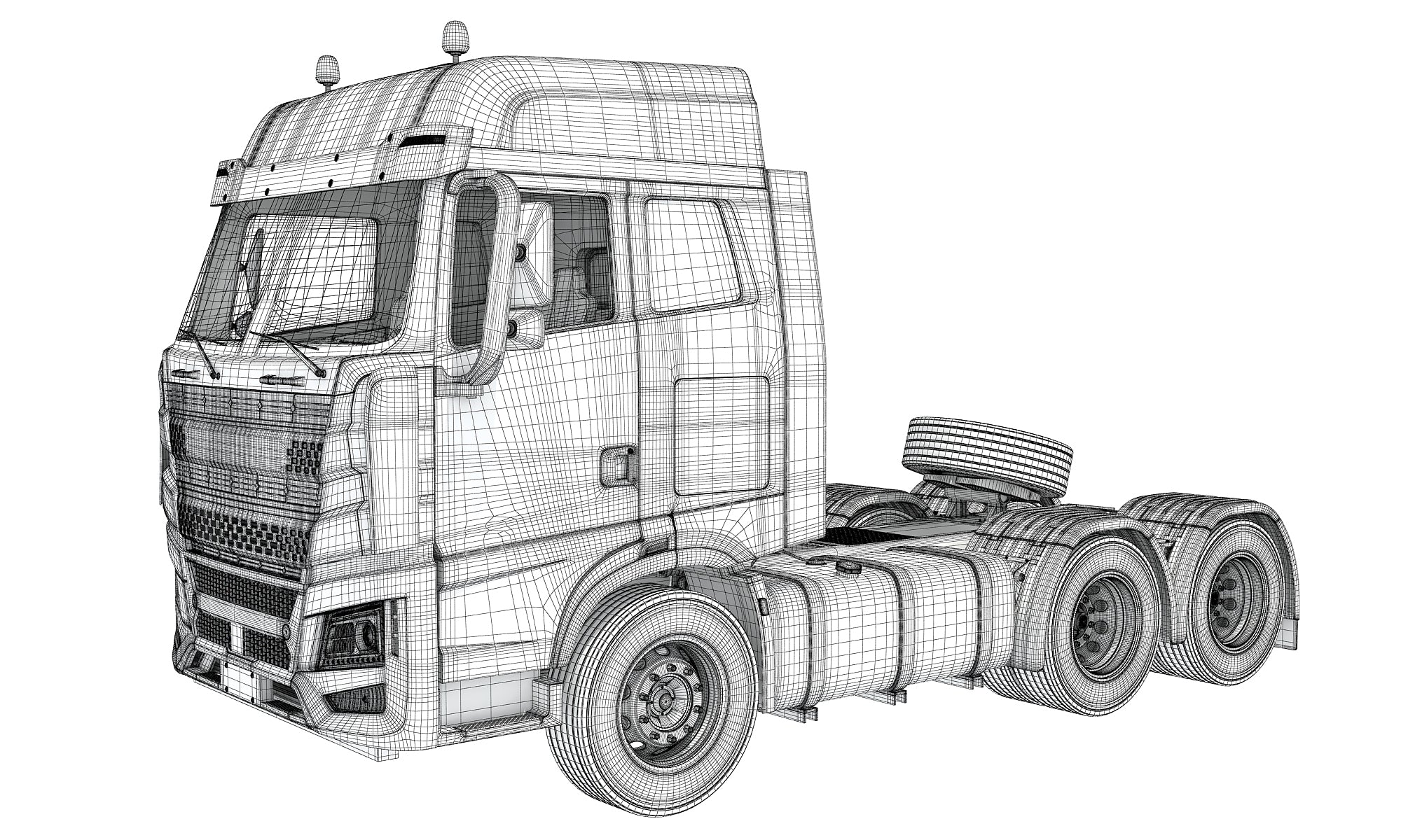 Semi Trailer Tractor Heavy Freight Truck